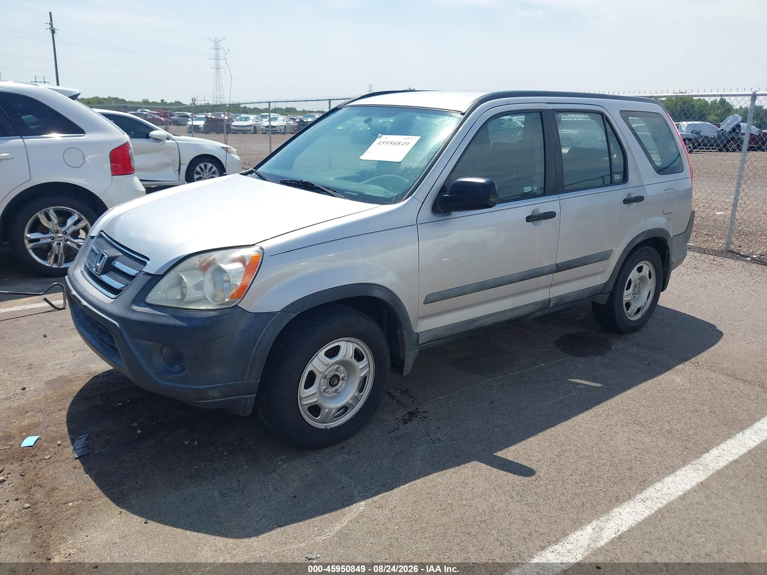 2006 Honda Cr-v Lx Silver vin: SHSRD68556U405546