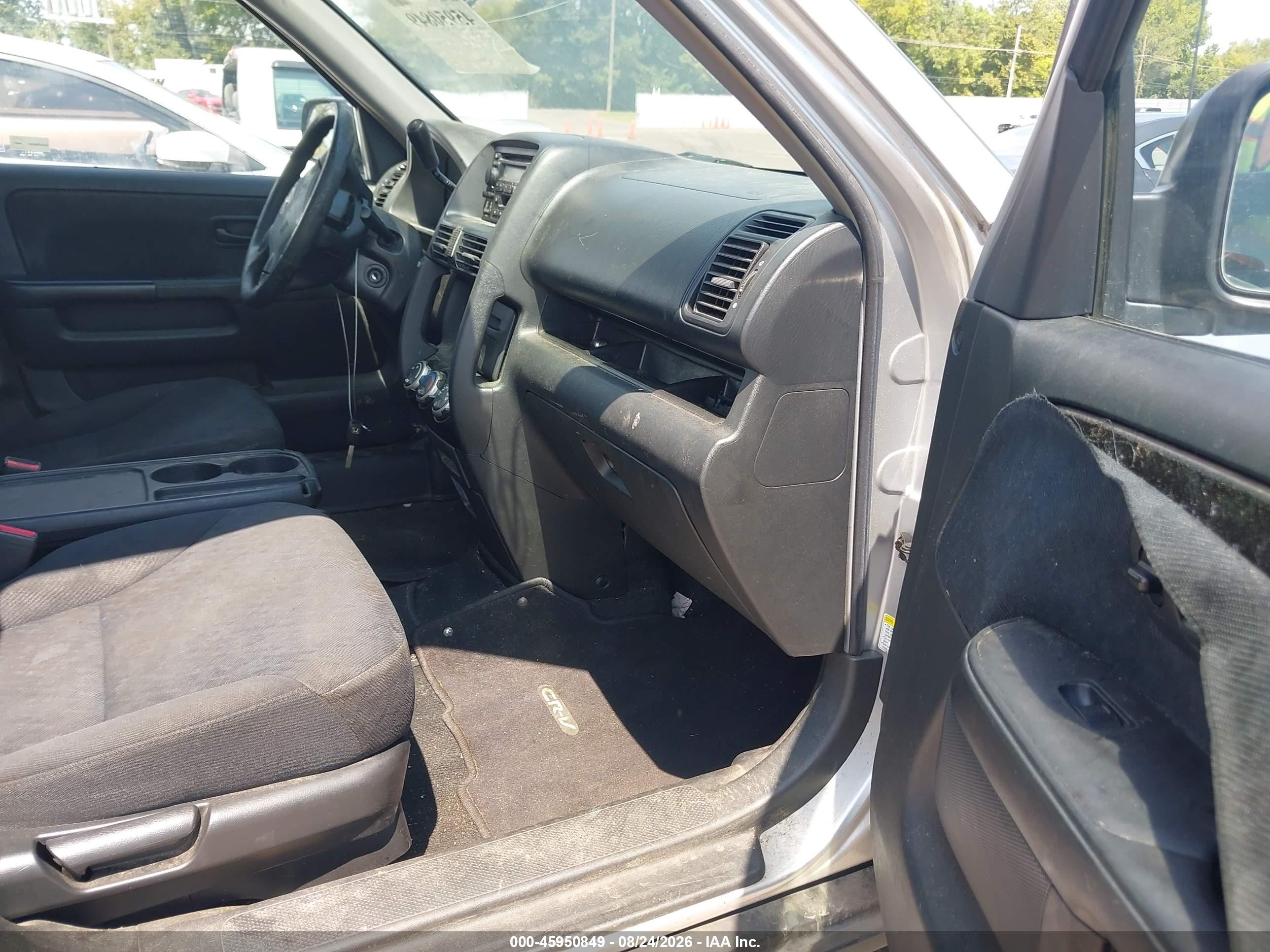 2006 Honda Cr-v Lx Silver vin: SHSRD68556U405546