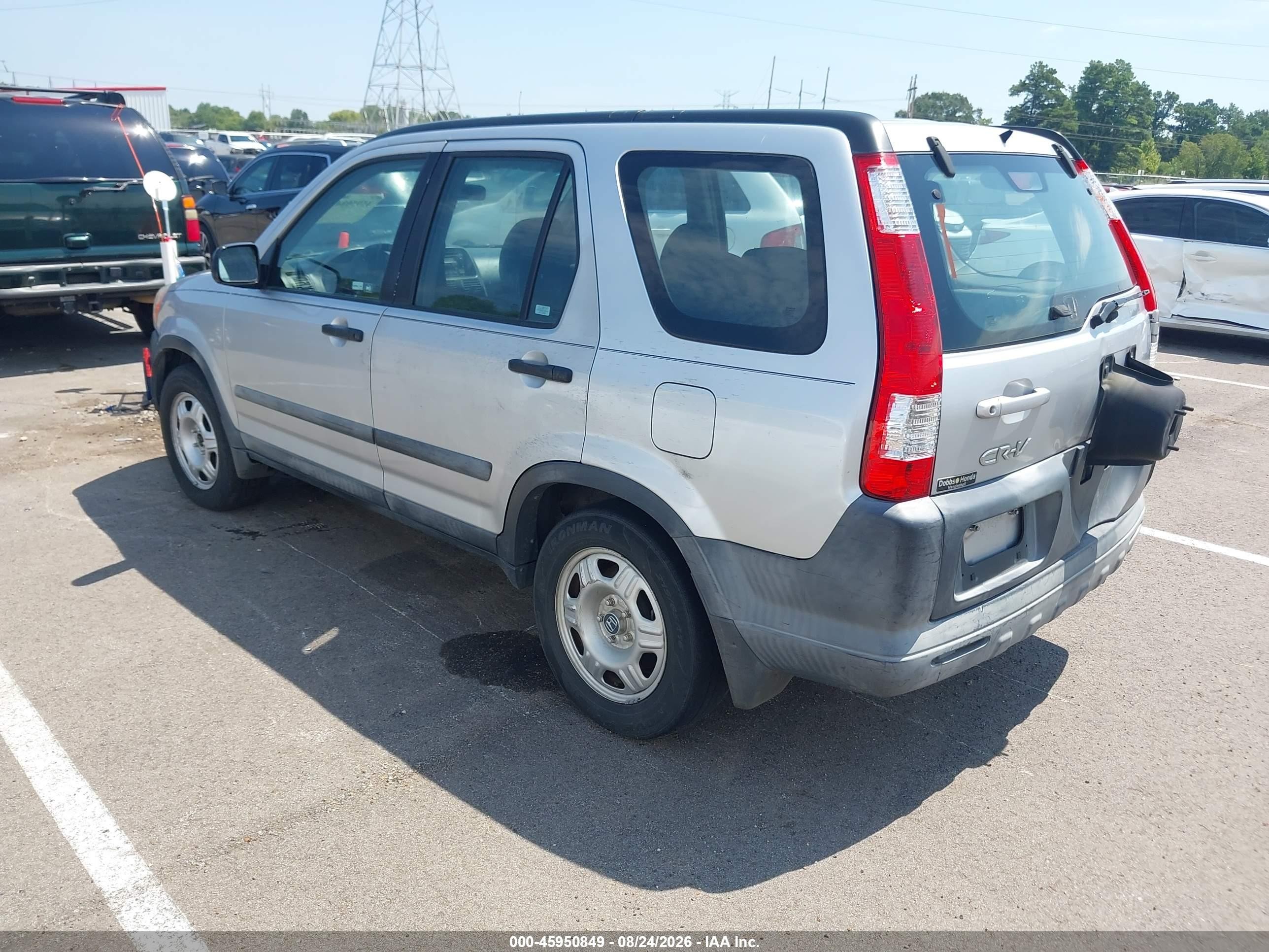 2006 Honda Cr-v Lx Silver vin: SHSRD68556U405546