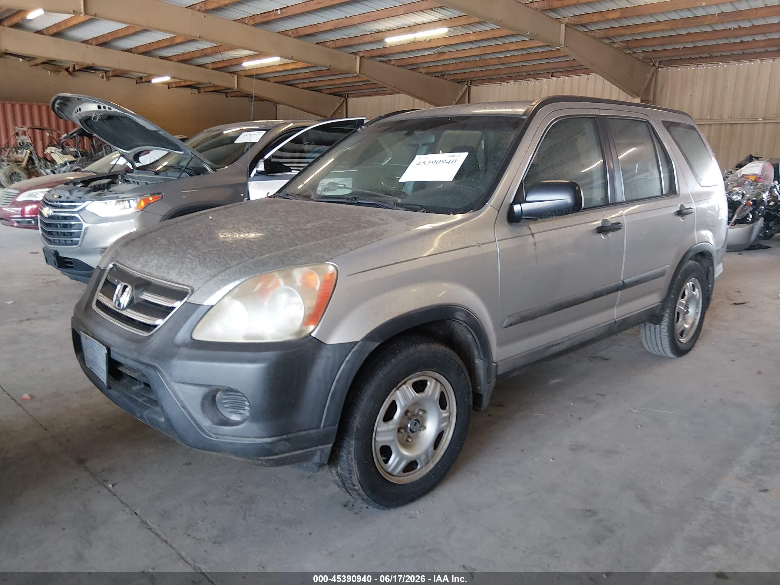 2006 Honda Cr-v Lx Silver vin: SHSRD68566U407077