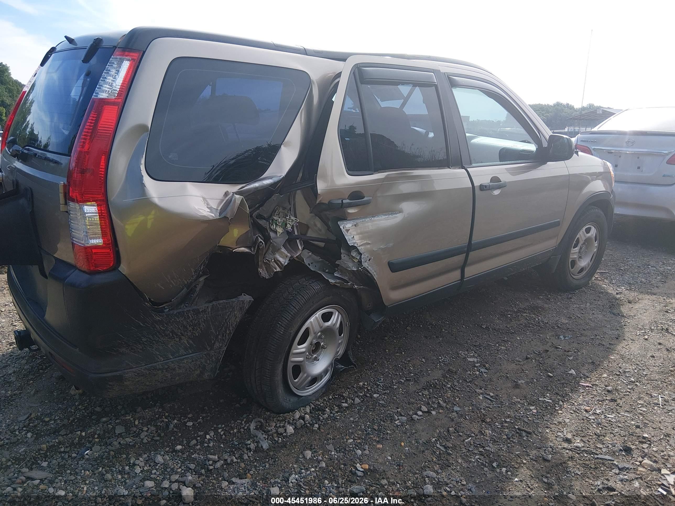 2006 Honda Cr-v Lx Champagne vin: SHSRD68576U400249