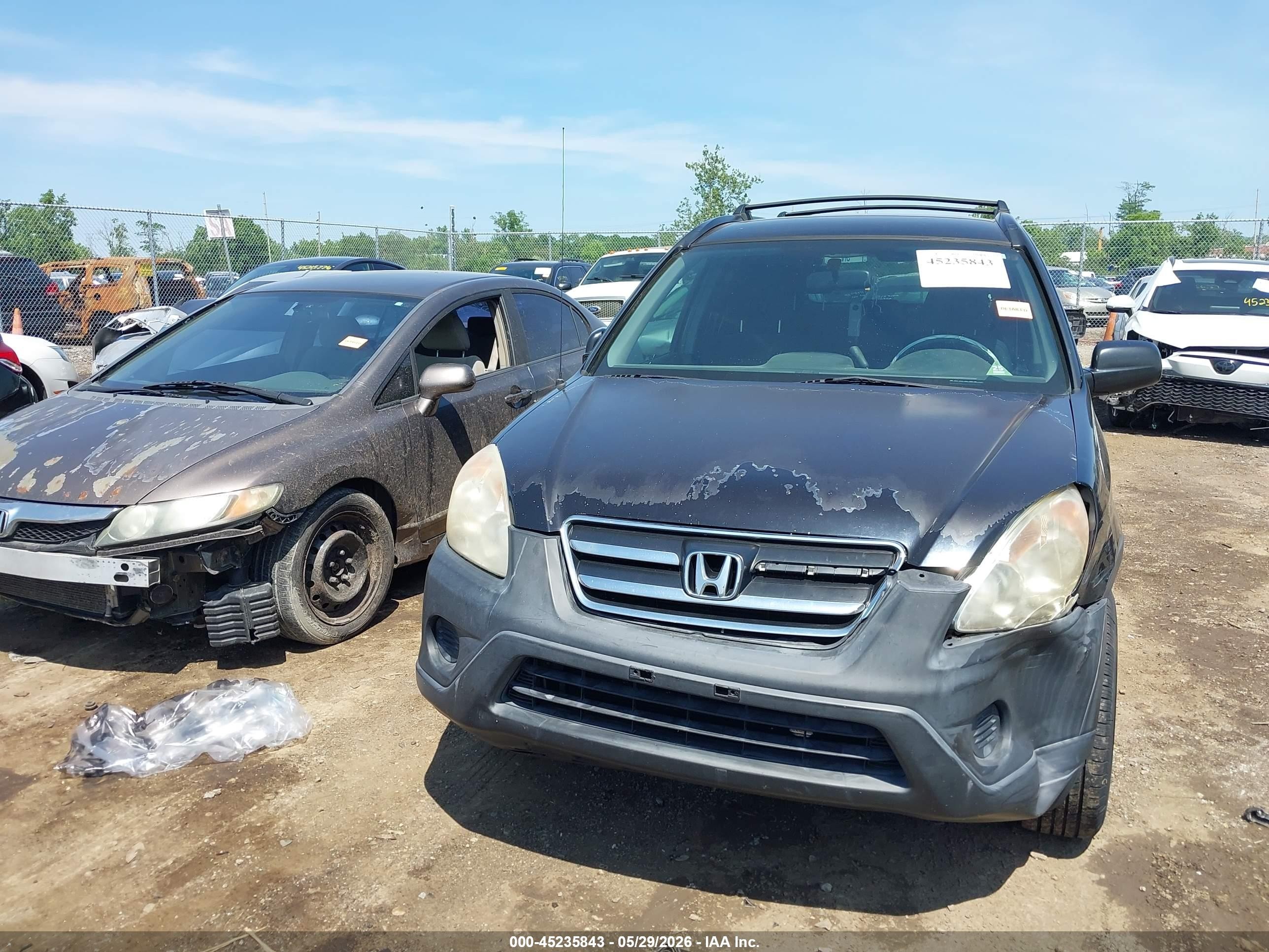 2006 Honda Cr-v Lx Black vin: SHSRD68576U405189