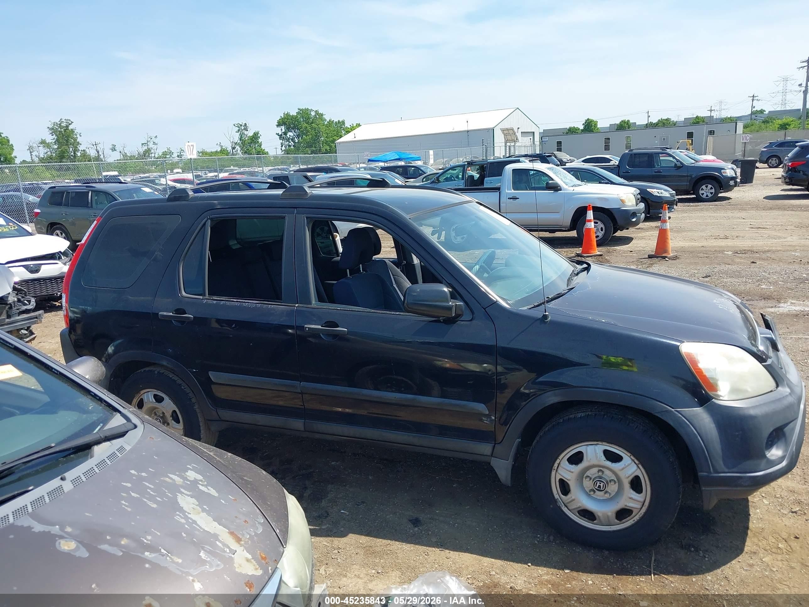 2006 Honda Cr-v Lx Black vin: SHSRD68576U405189