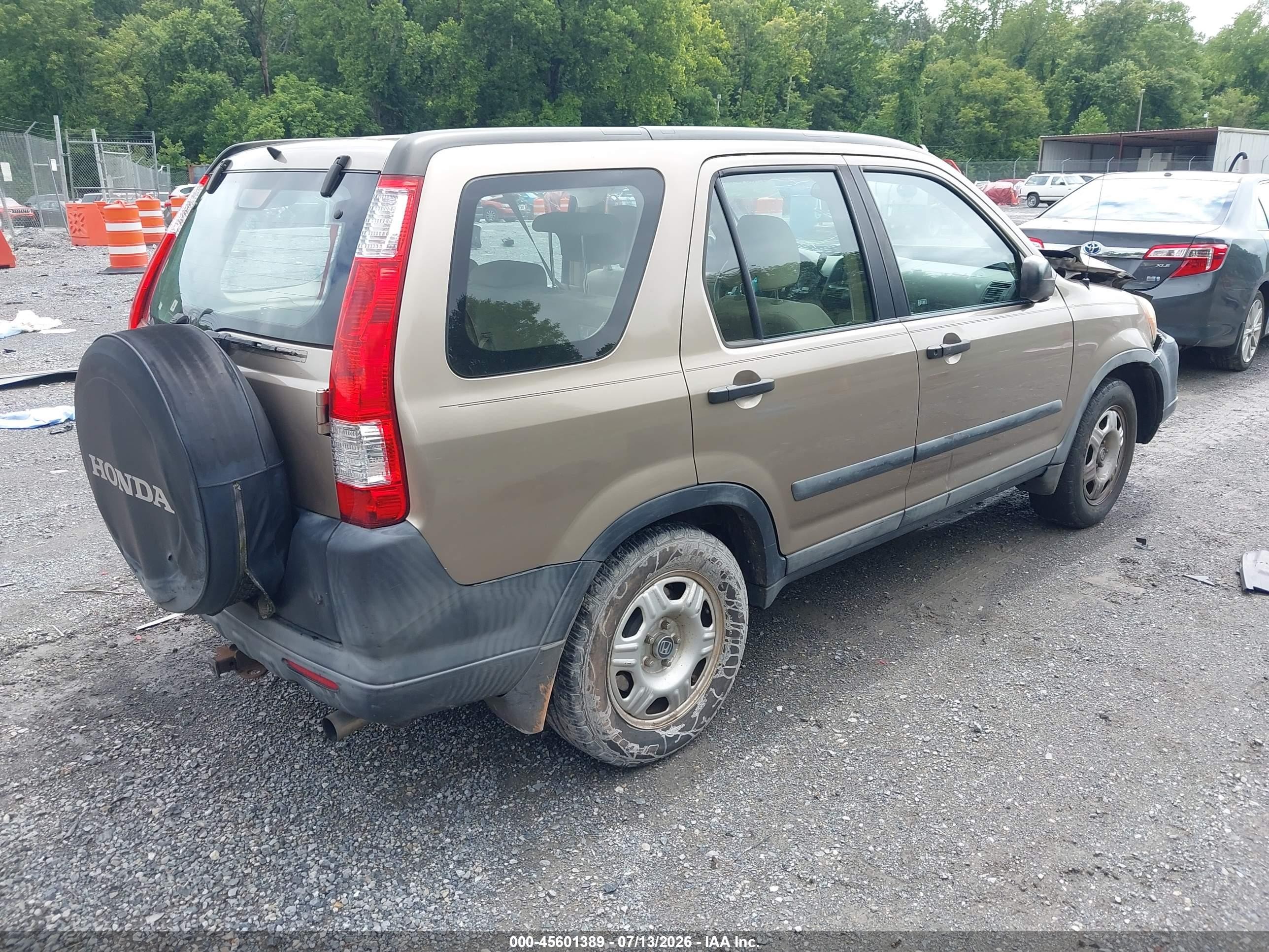 2005 Honda Cr-v Lx Gold vin: SHSRD68585U303527