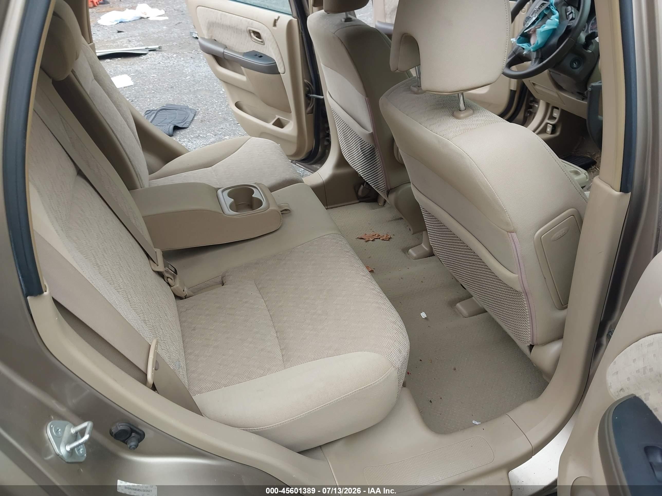 2005 Honda Cr-v Lx Gold vin: SHSRD68585U303527