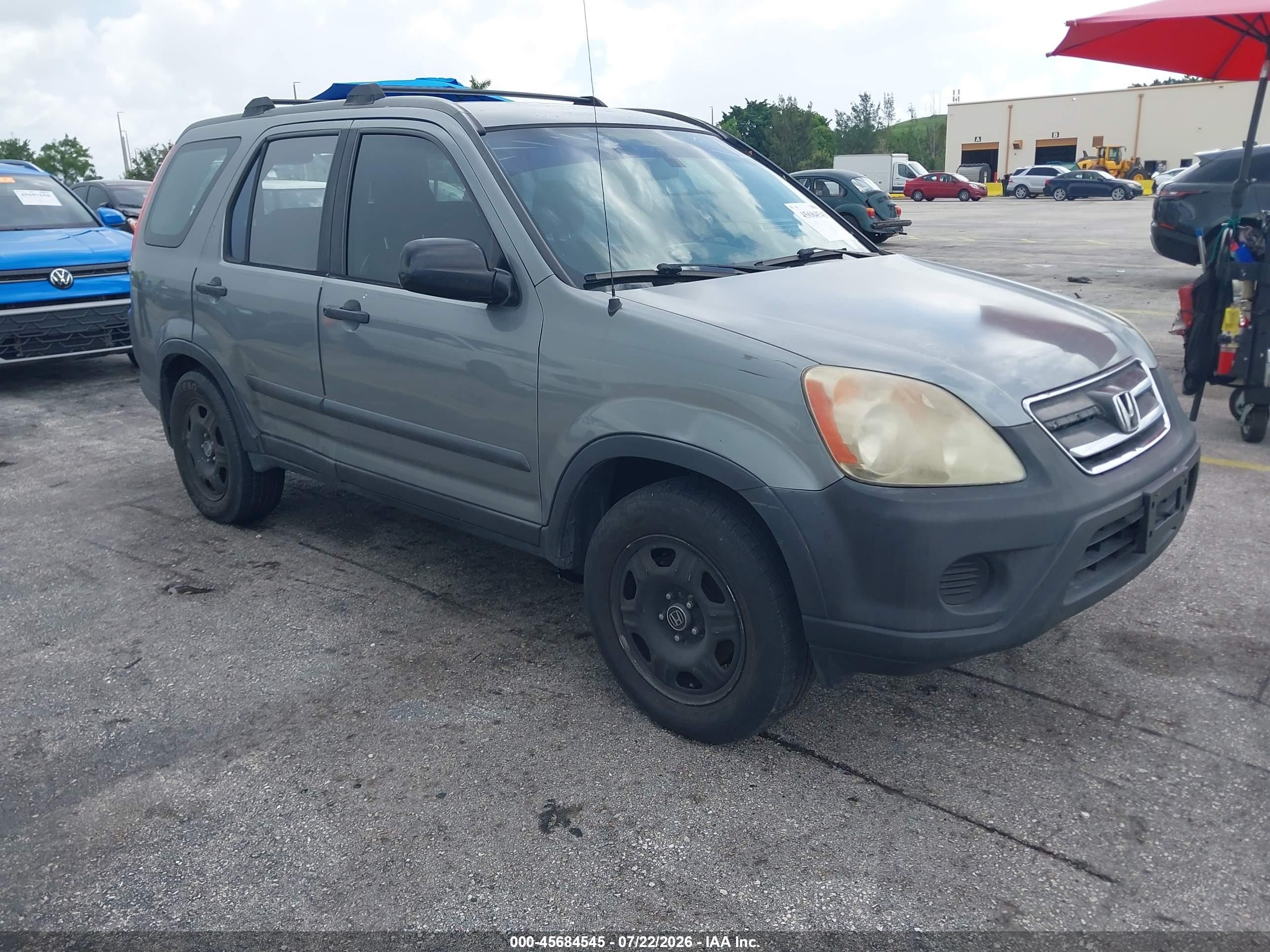 2006 Honda Cr-v Lx Gray vin: SHSRD68586U403628