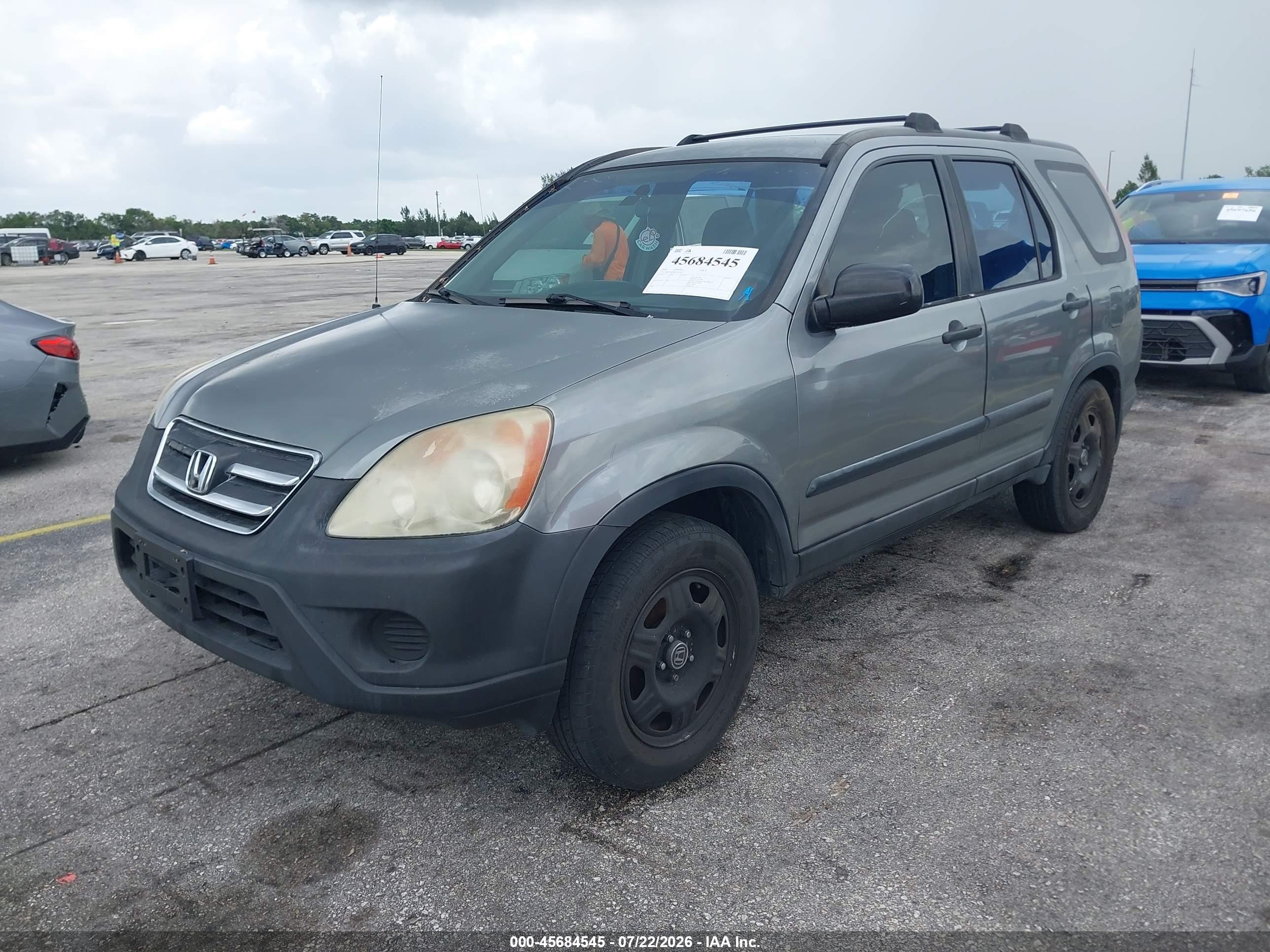 2006 Honda Cr-v Lx Серый vin: SHSRD68586U403628