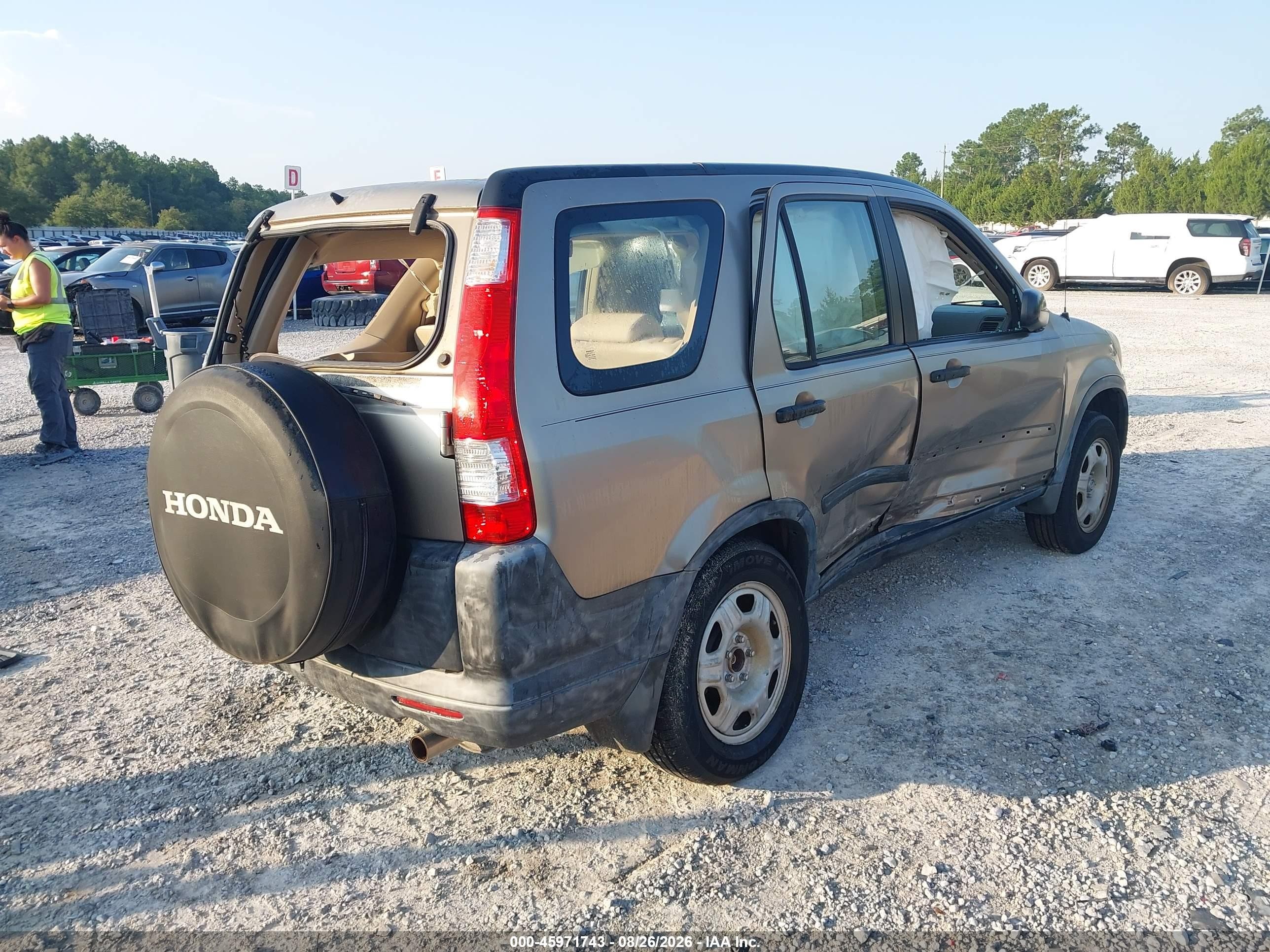 2006 Honda Cr-v Lx Gold vin: SHSRD68586U406903