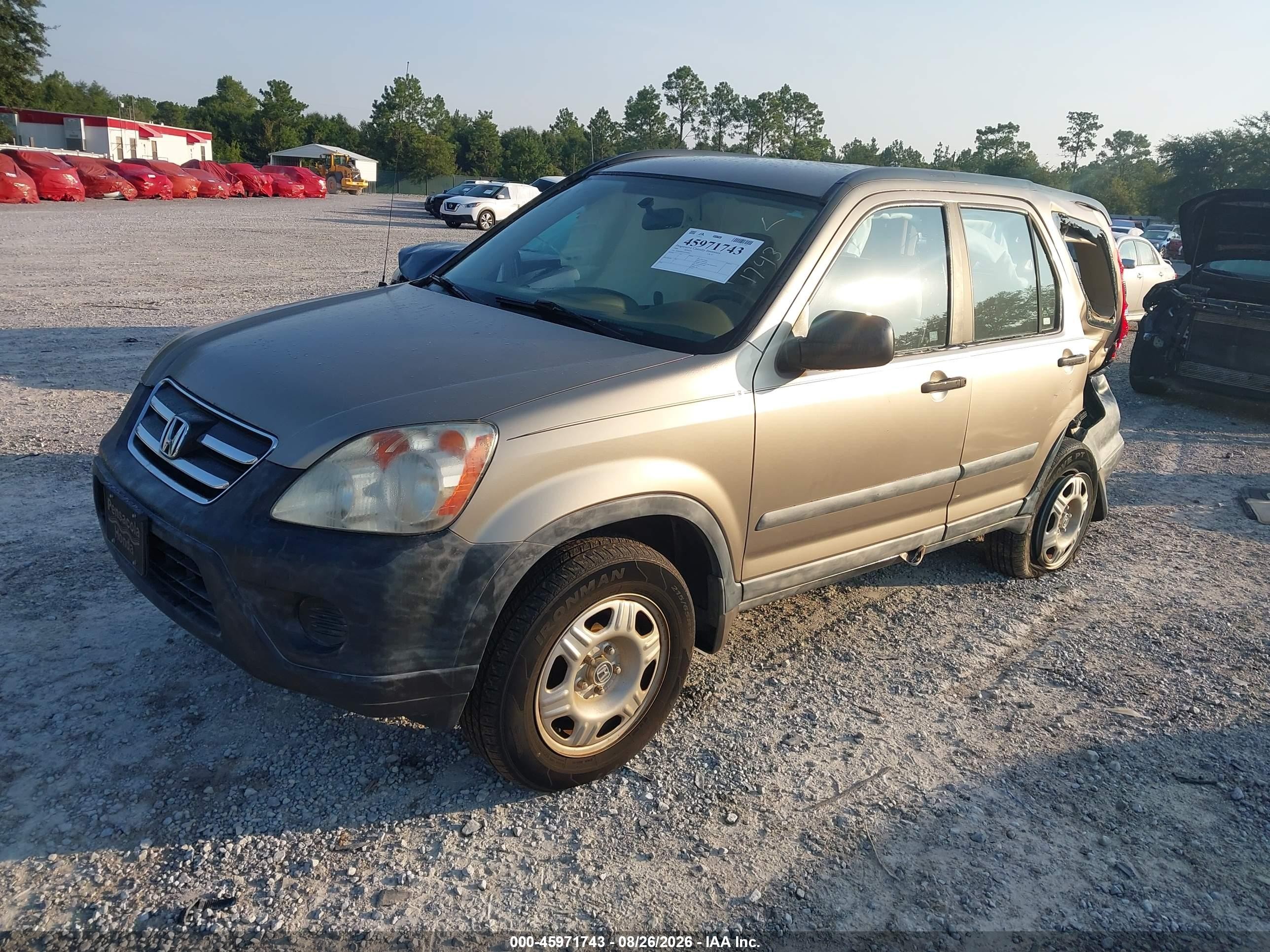 2006 Honda Cr-v Lx Gold vin: SHSRD68586U406903