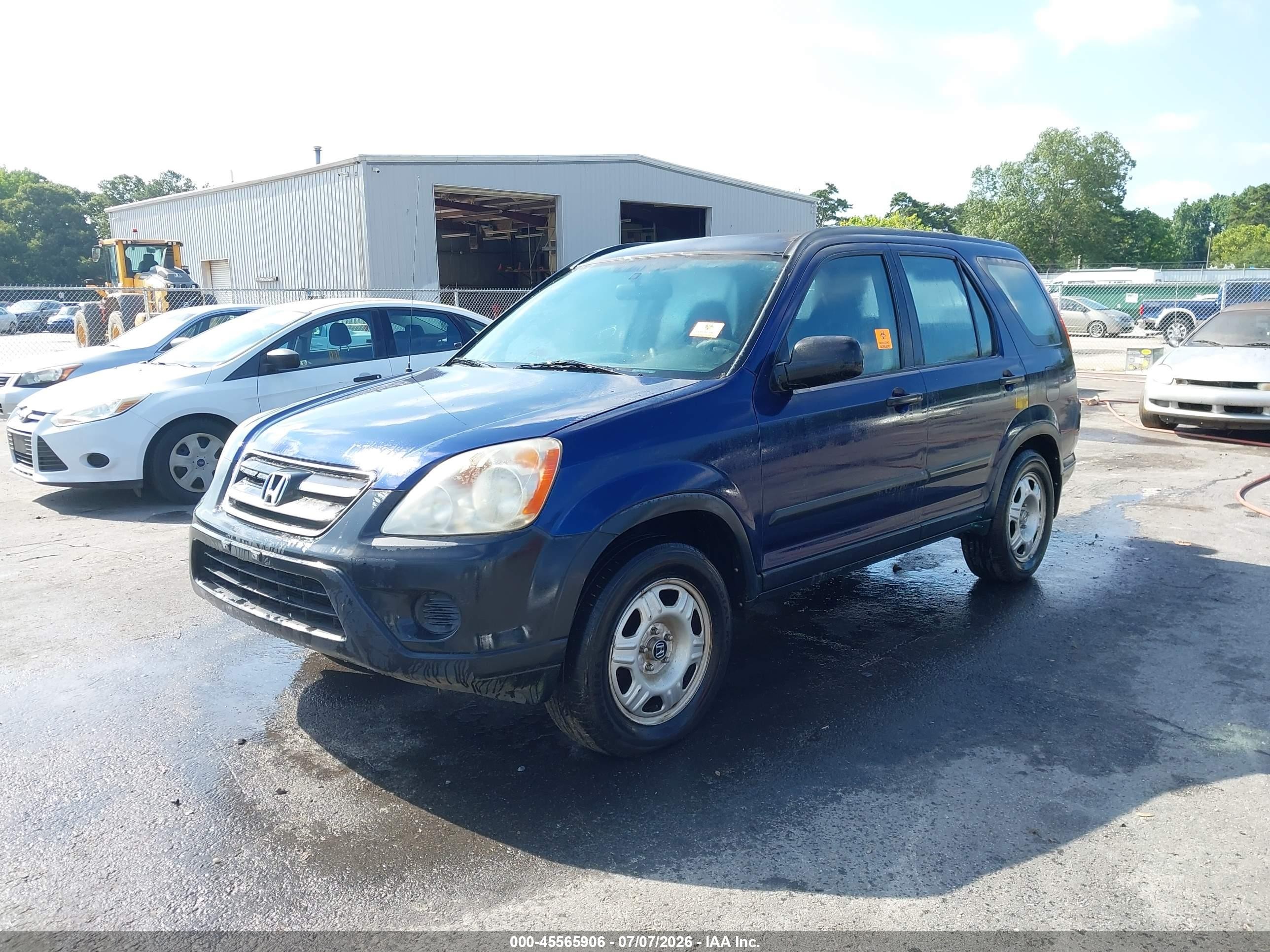 2005 Honda Cr-v Lx Blue vin: SHSRD68595U301852