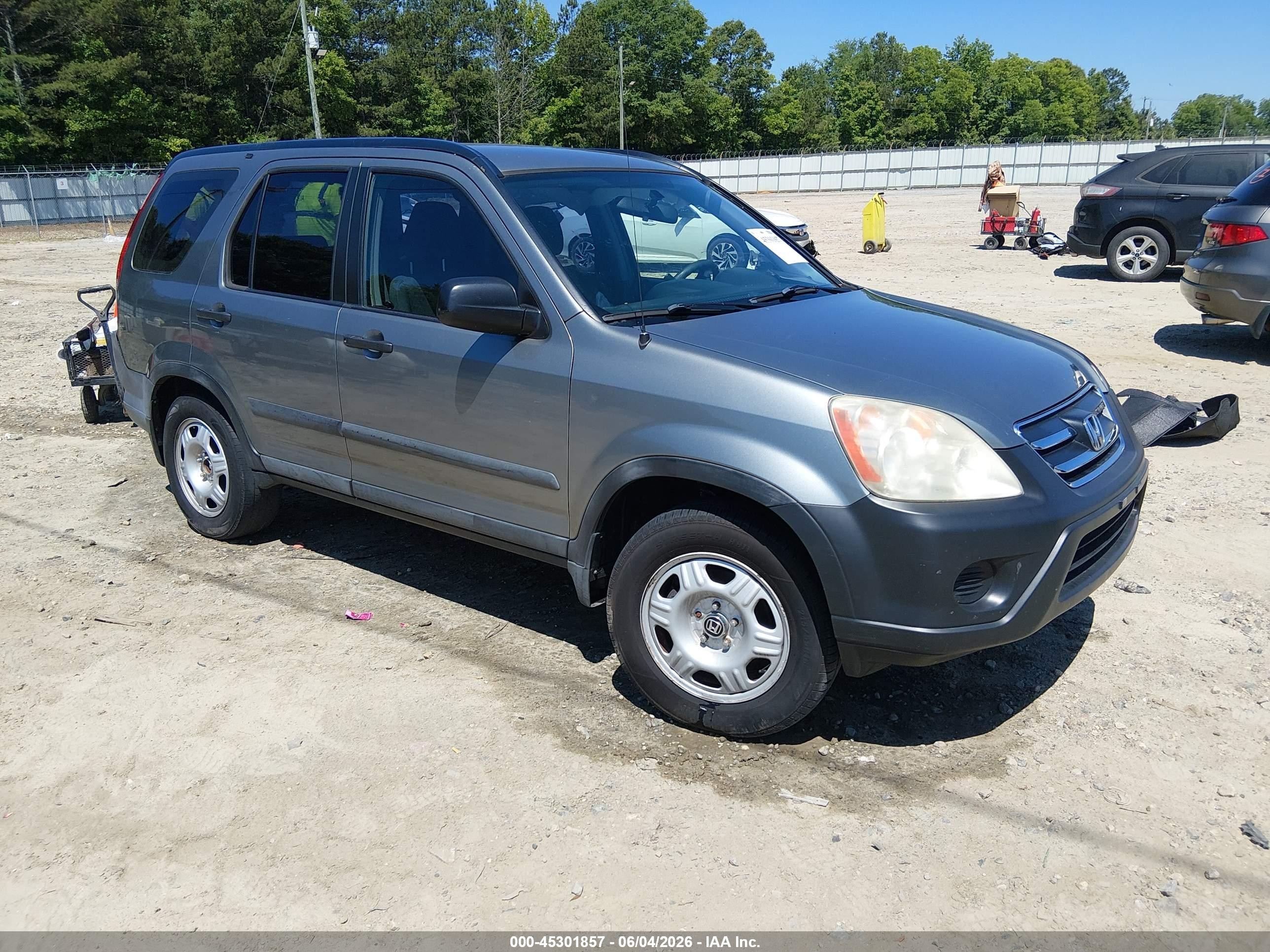 2005 Honda Cr-v Lx Silver vin: SHSRD68595U308929