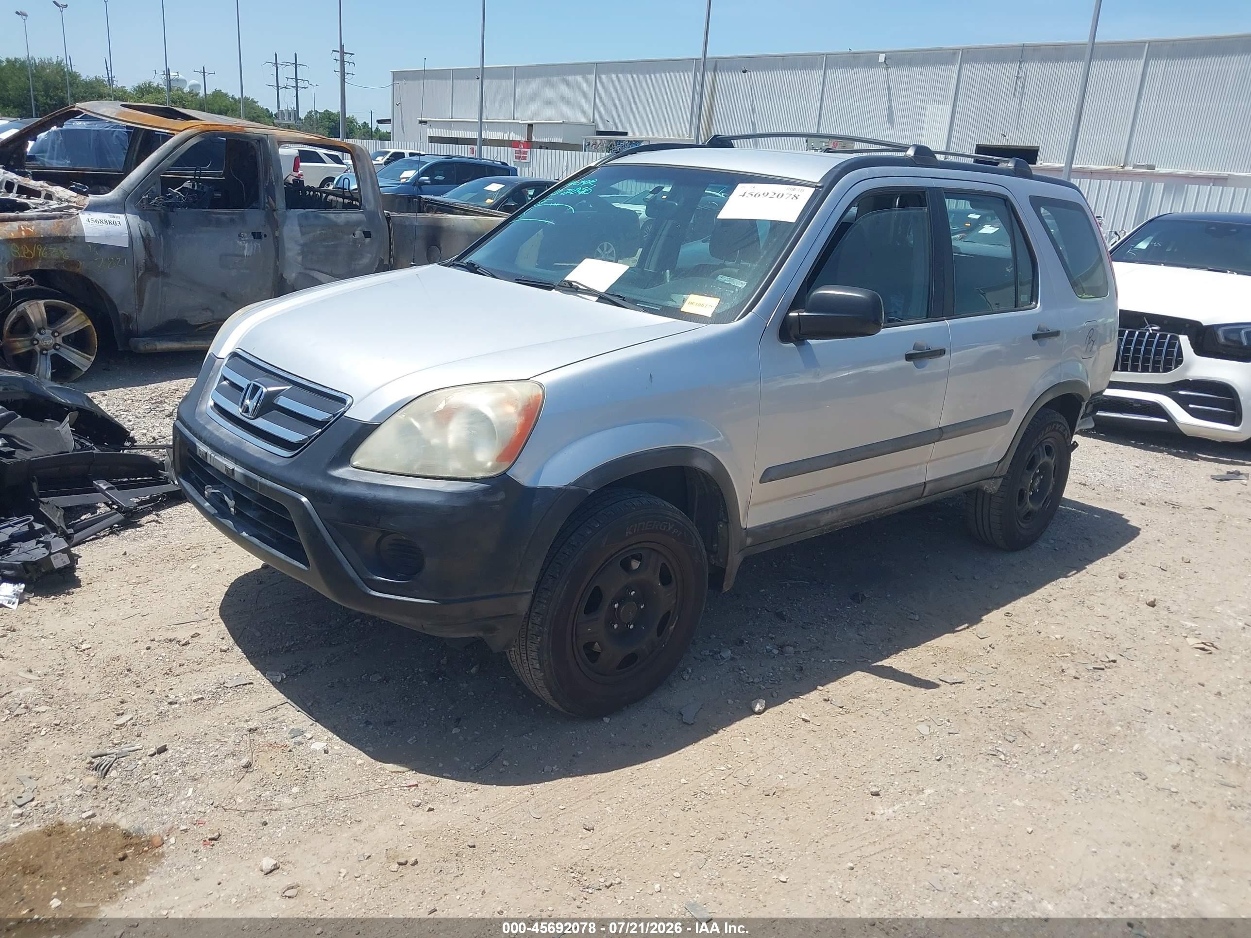 2006 Honda Cr-v Lx Silver vin: SHSRD685X6U402433