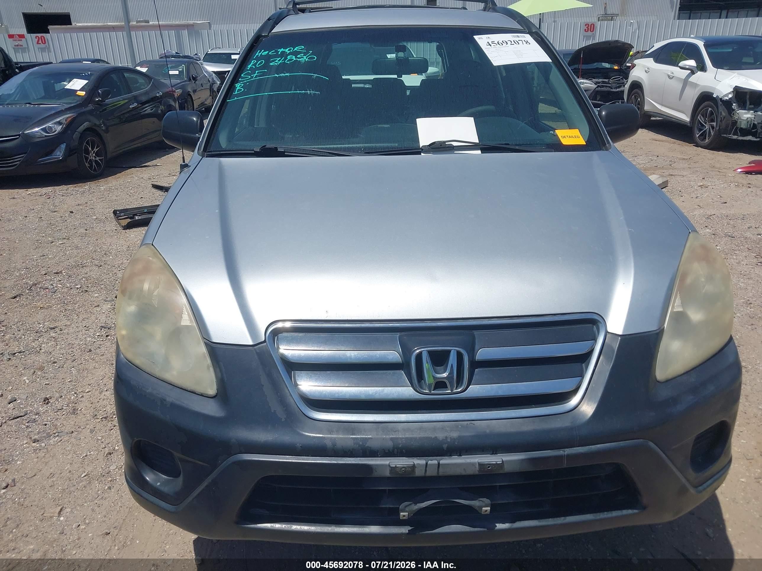 2006 Honda Cr-v Lx Silver vin: SHSRD685X6U402433