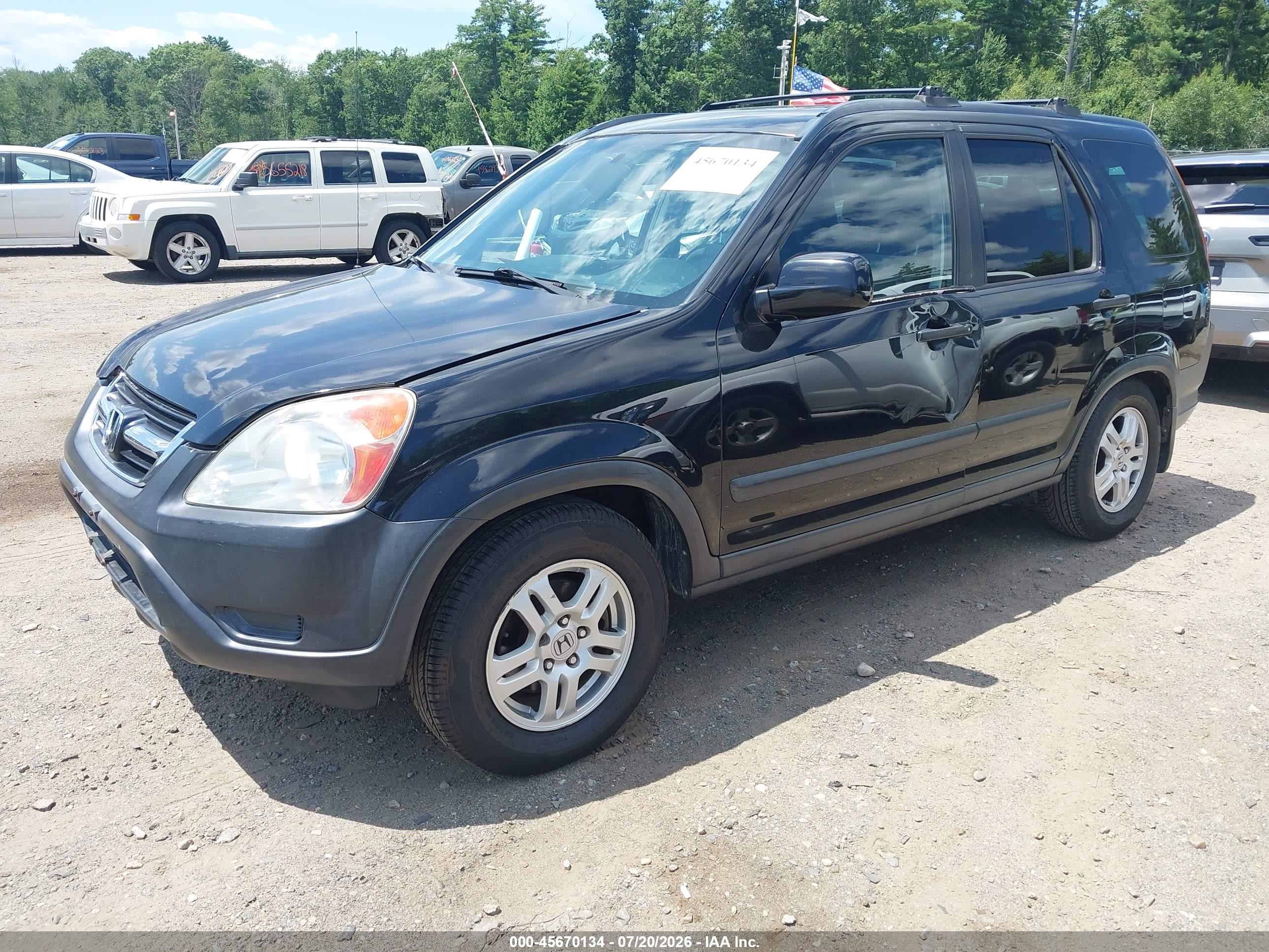 2004 Honda Cr-v Ex Black vin: SHSRD77834U207014