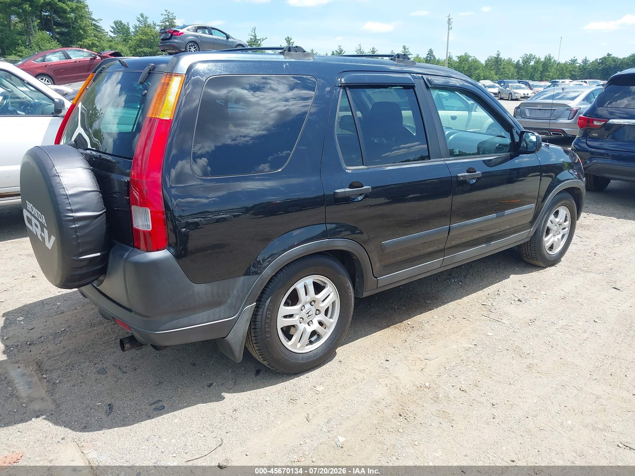 2004 Honda Cr-v Ex Black vin: SHSRD77834U207014