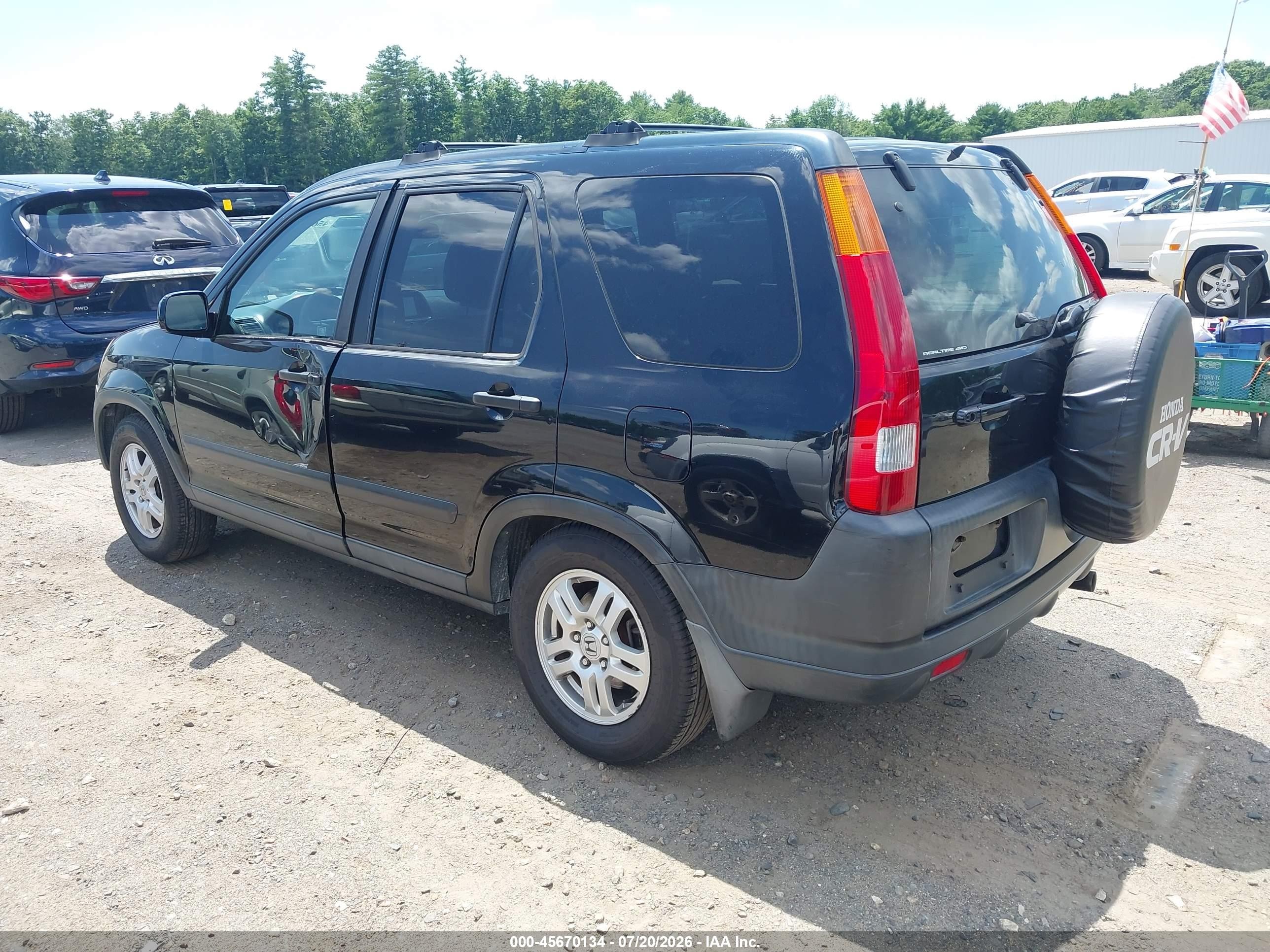 2004 Honda Cr-v Ex Black vin: SHSRD77834U207014