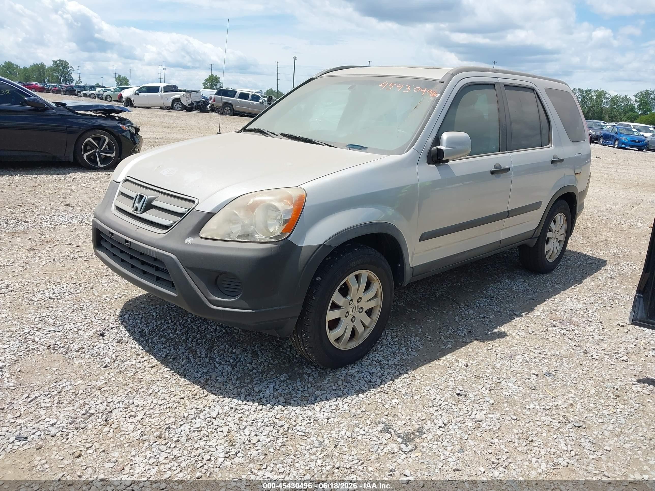 2006 Honda Cr-v Ex Silver vin: SHSRD77846U414417