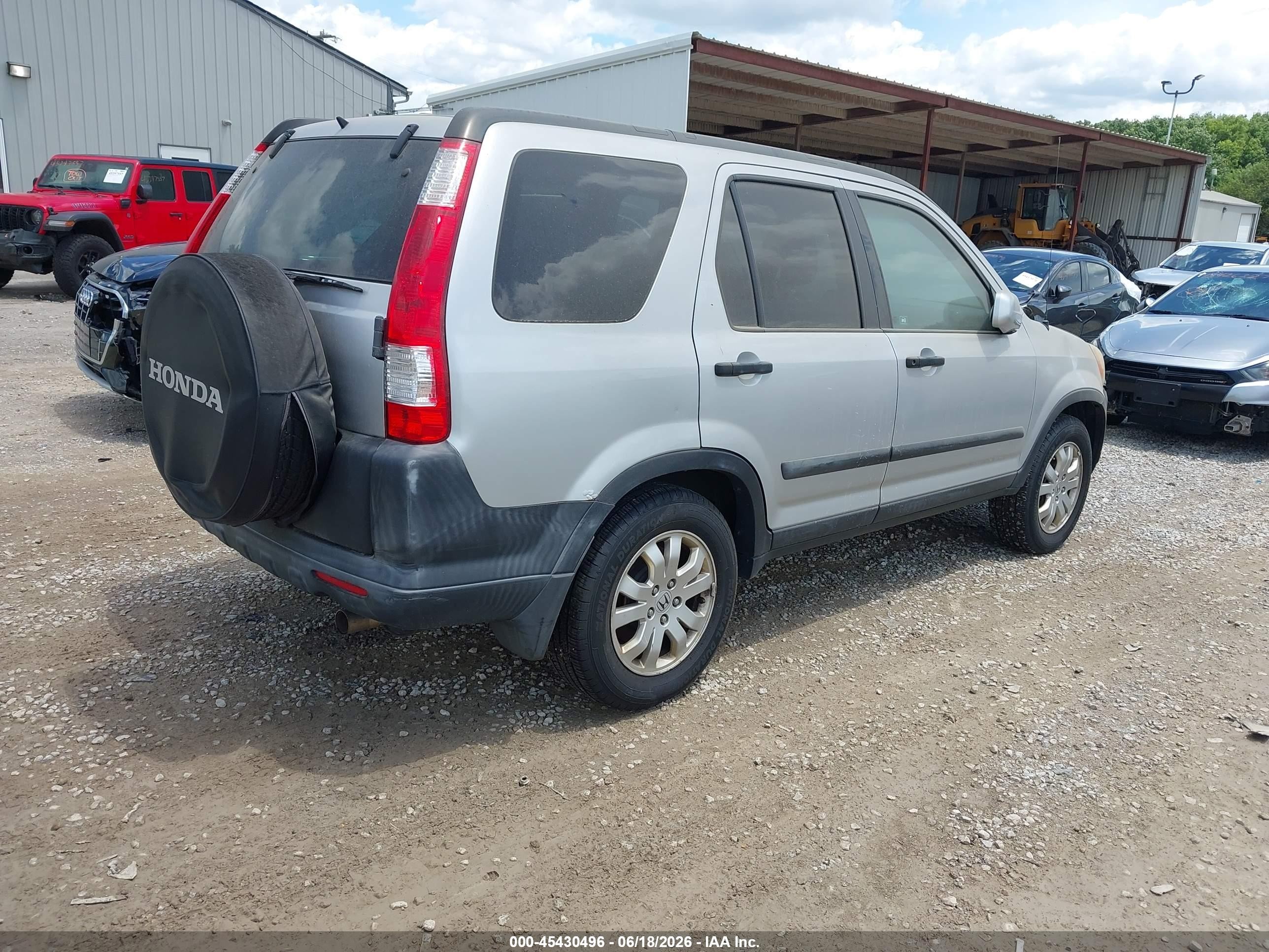 2006 Honda Cr-v Ex Silver vin: SHSRD77846U414417