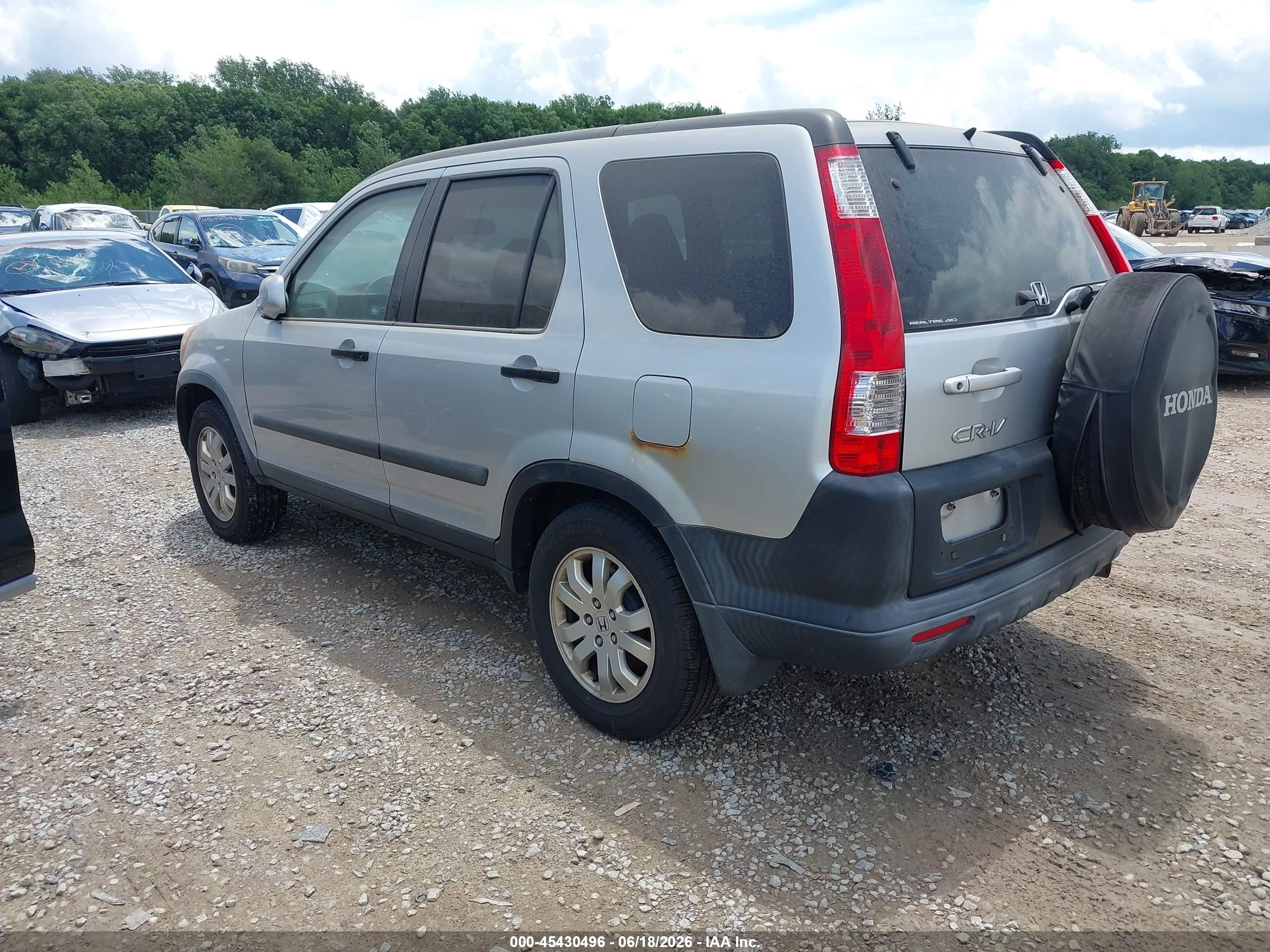 2006 Honda Cr-v Ex Silver vin: SHSRD77846U414417