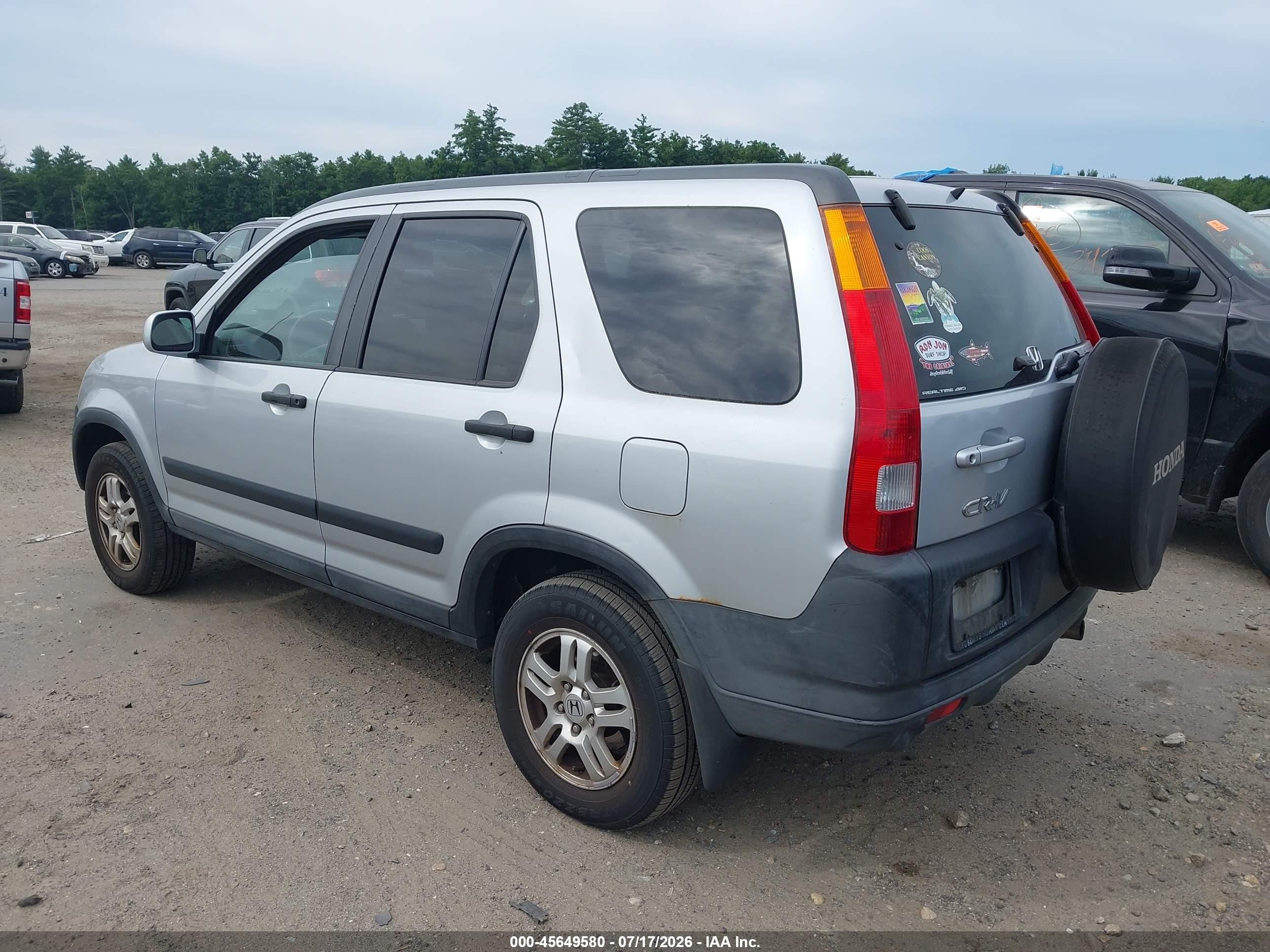 2004 Honda Cr-v Ex Silver vin: SHSRD77864U247118