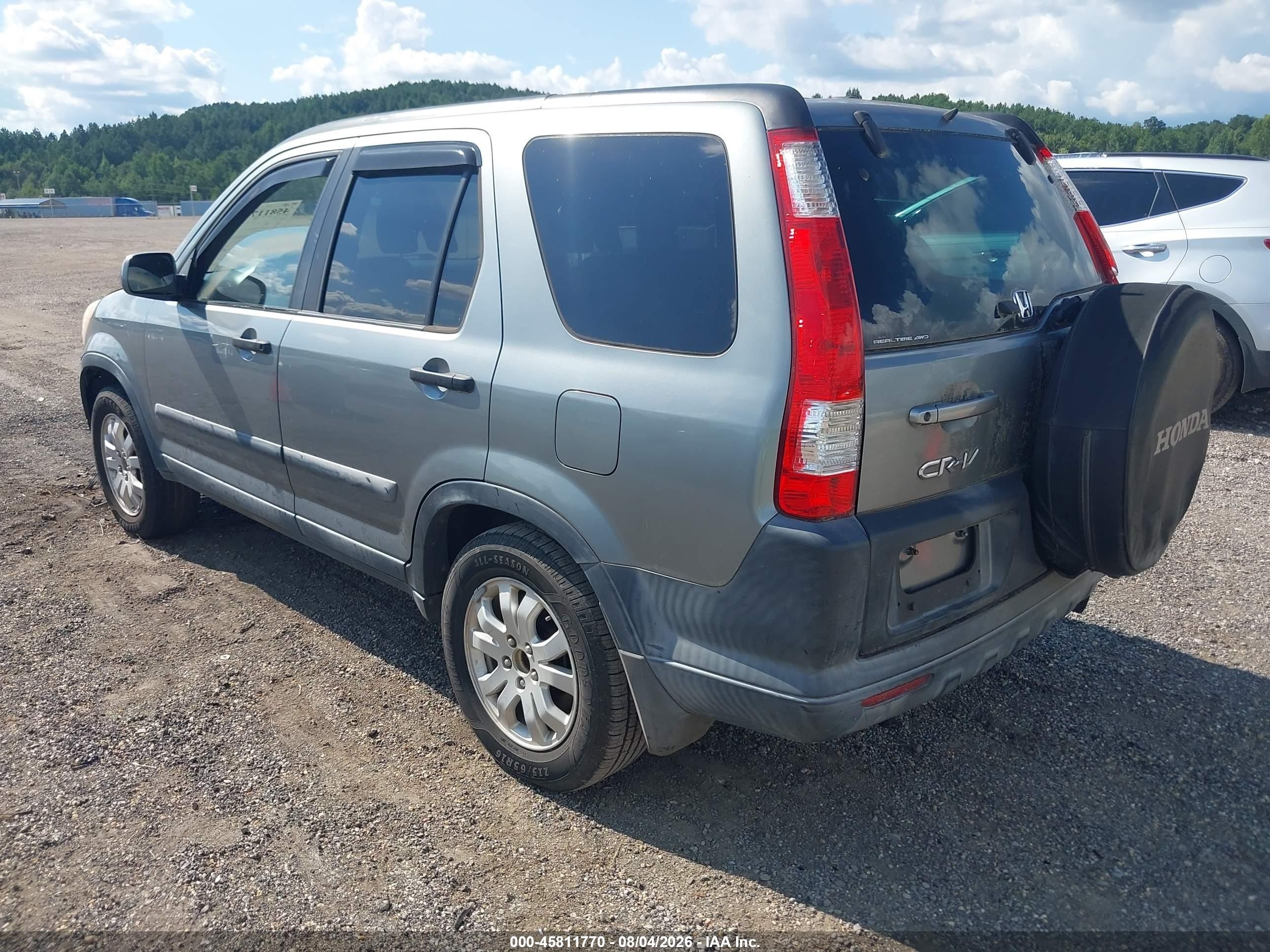 2005 Honda Cr-v Ex Gray vin: SHSRD77885U341888