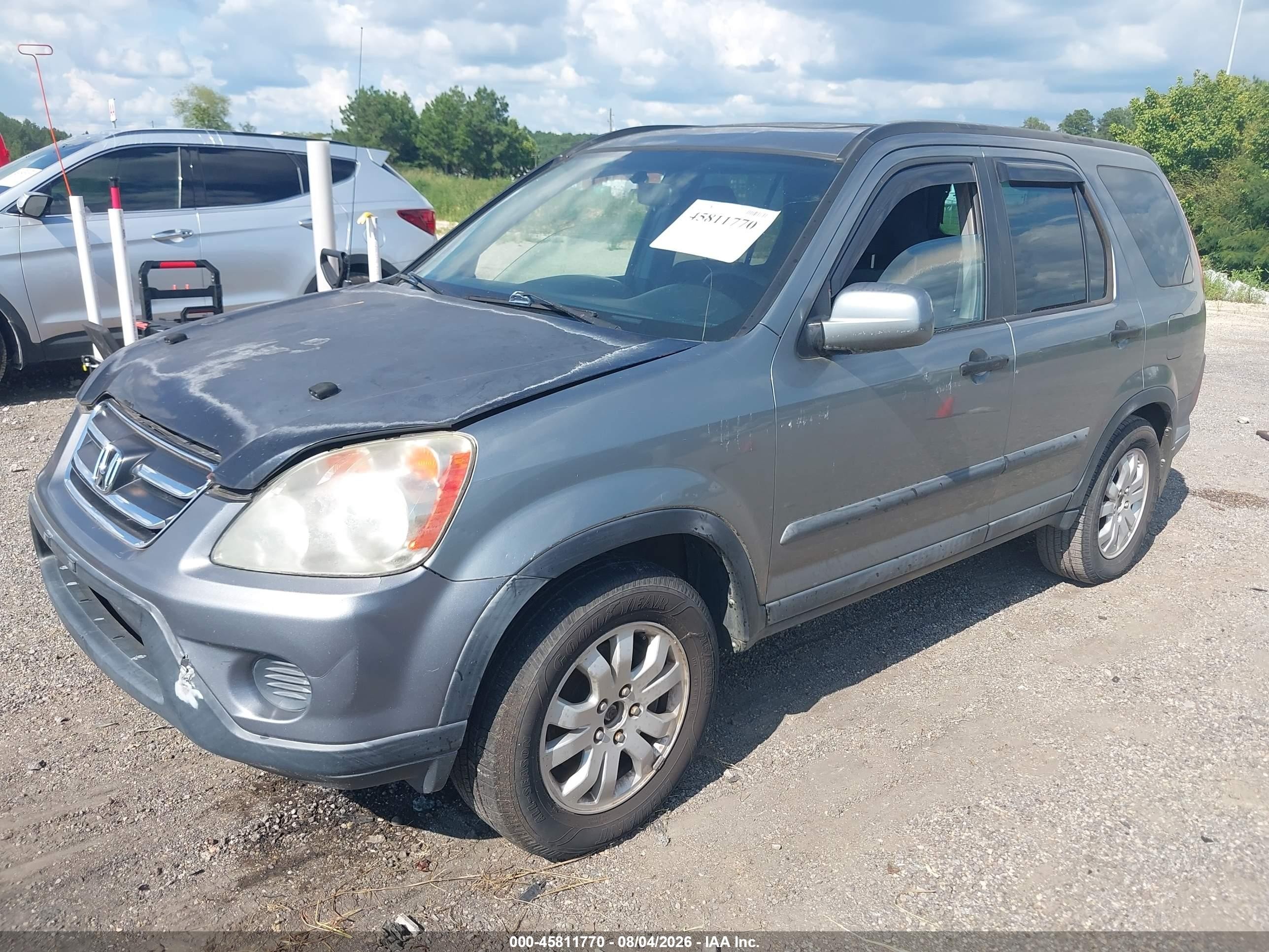 2005 Honda Cr-v Ex Gray vin: SHSRD77885U341888