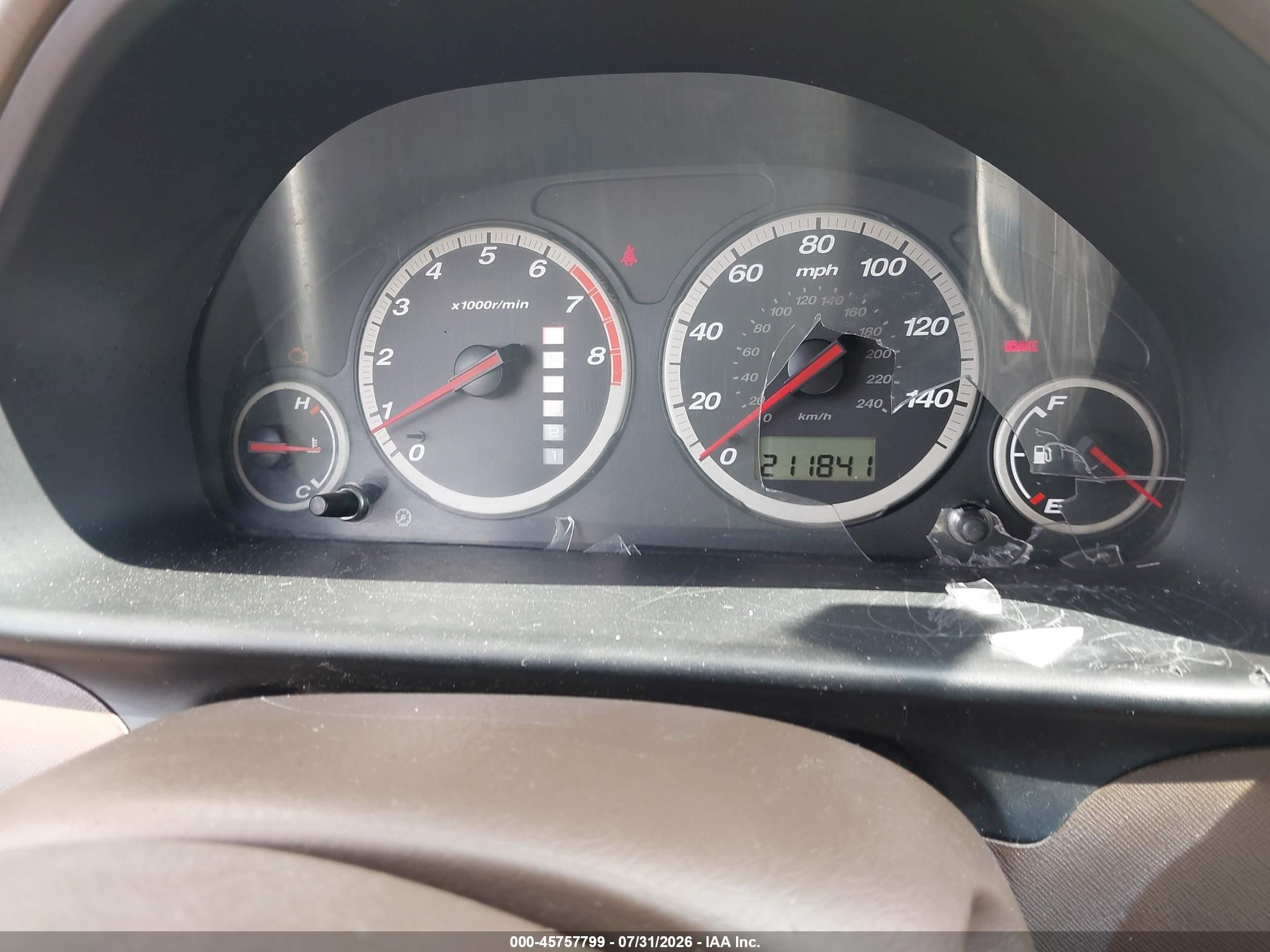 2003 Honda Cr-v Lx Brown vin: SHSRD78403U122917