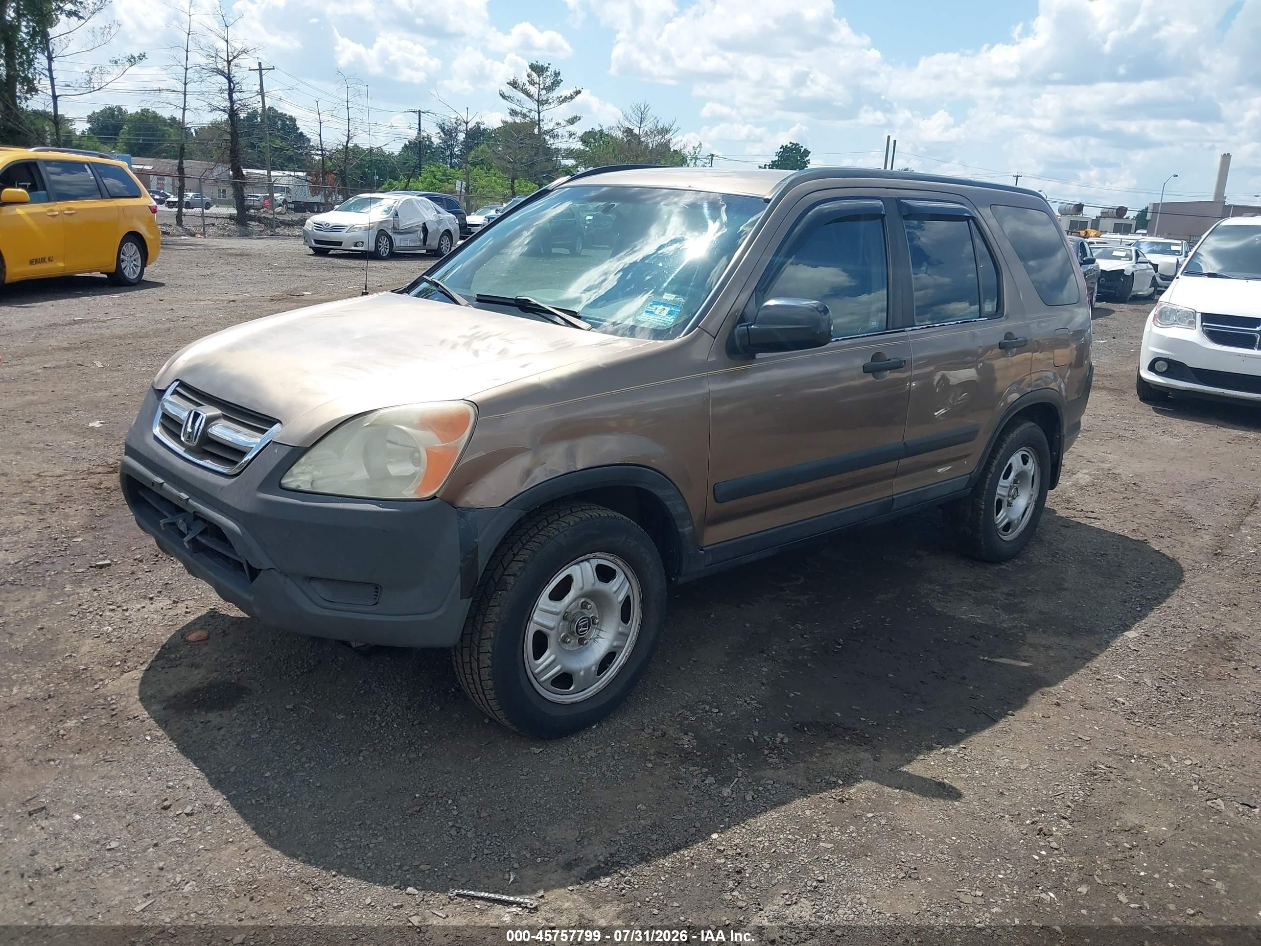 2003 Honda Cr-v Lx Brown vin: SHSRD78403U122917