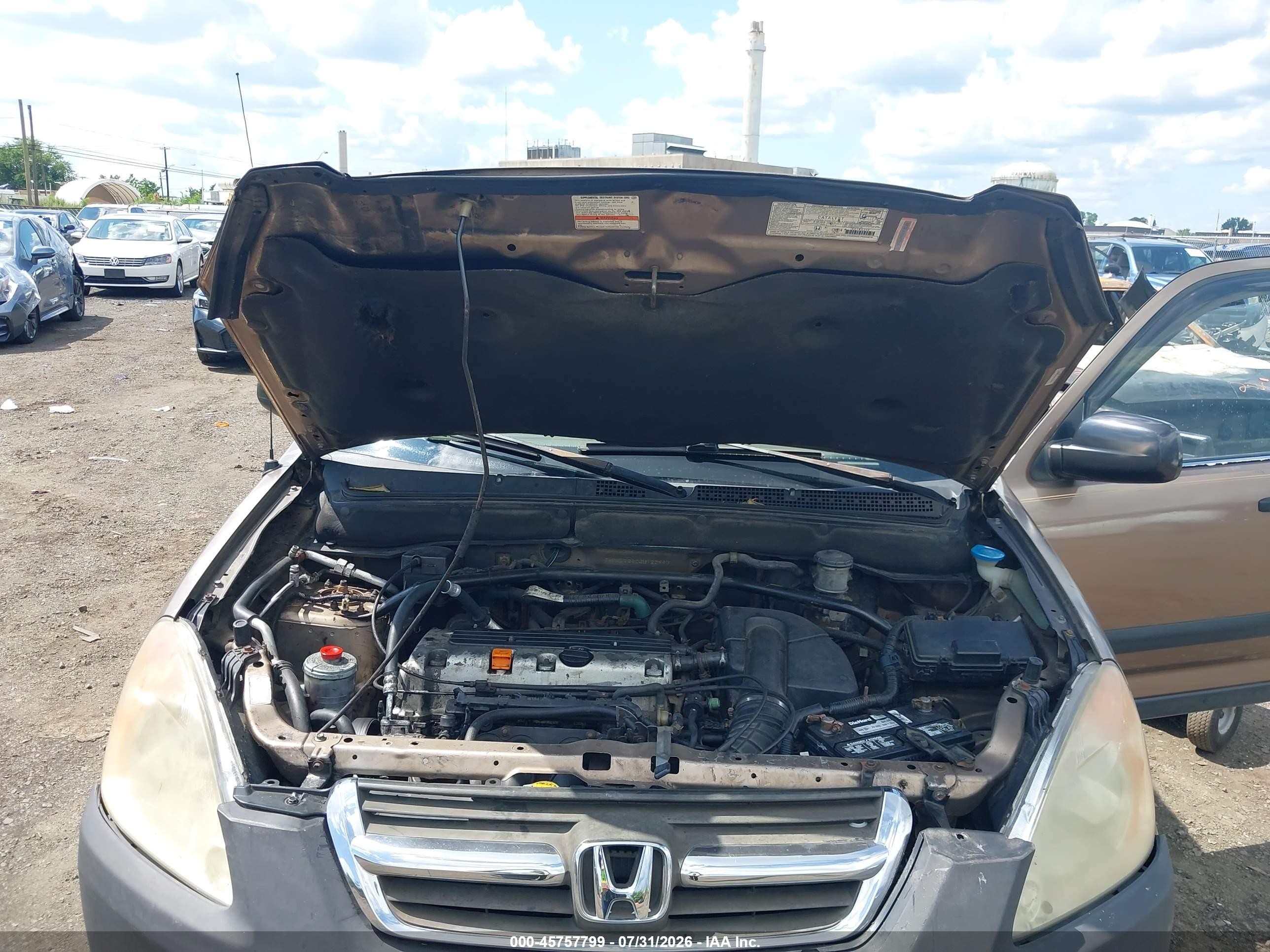 2003 Honda Cr-v Lx Brown vin: SHSRD78403U122917