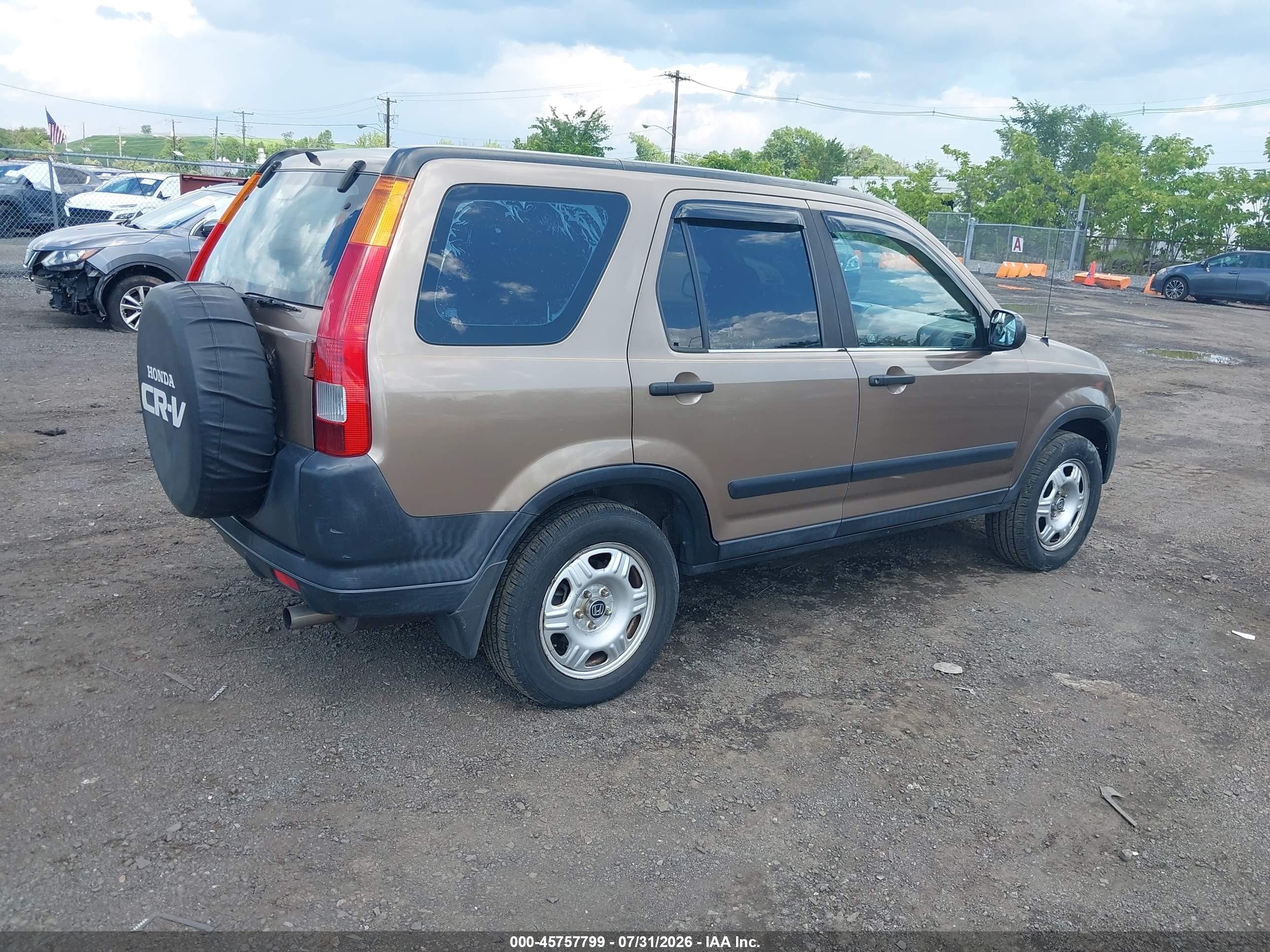 2003 Honda Cr-v Lx Brown vin: SHSRD78403U122917