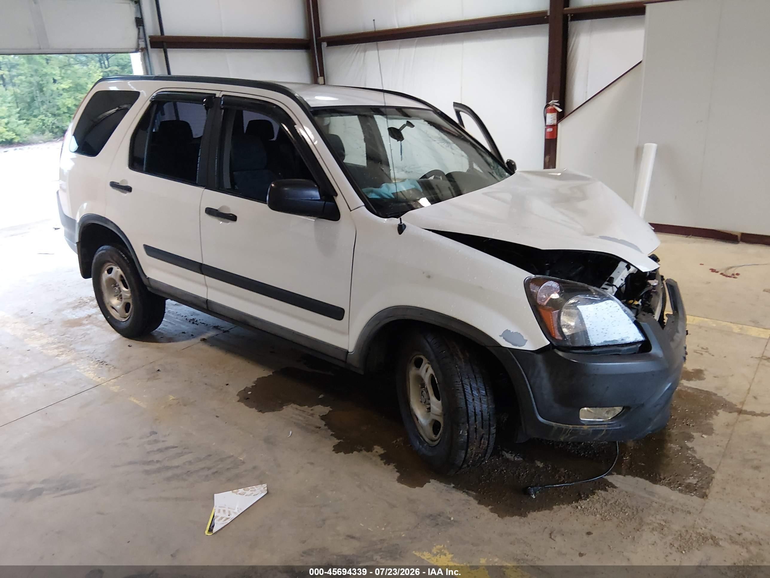 2003 Honda Cr-v Lx White vin: SHSRD78413U125485