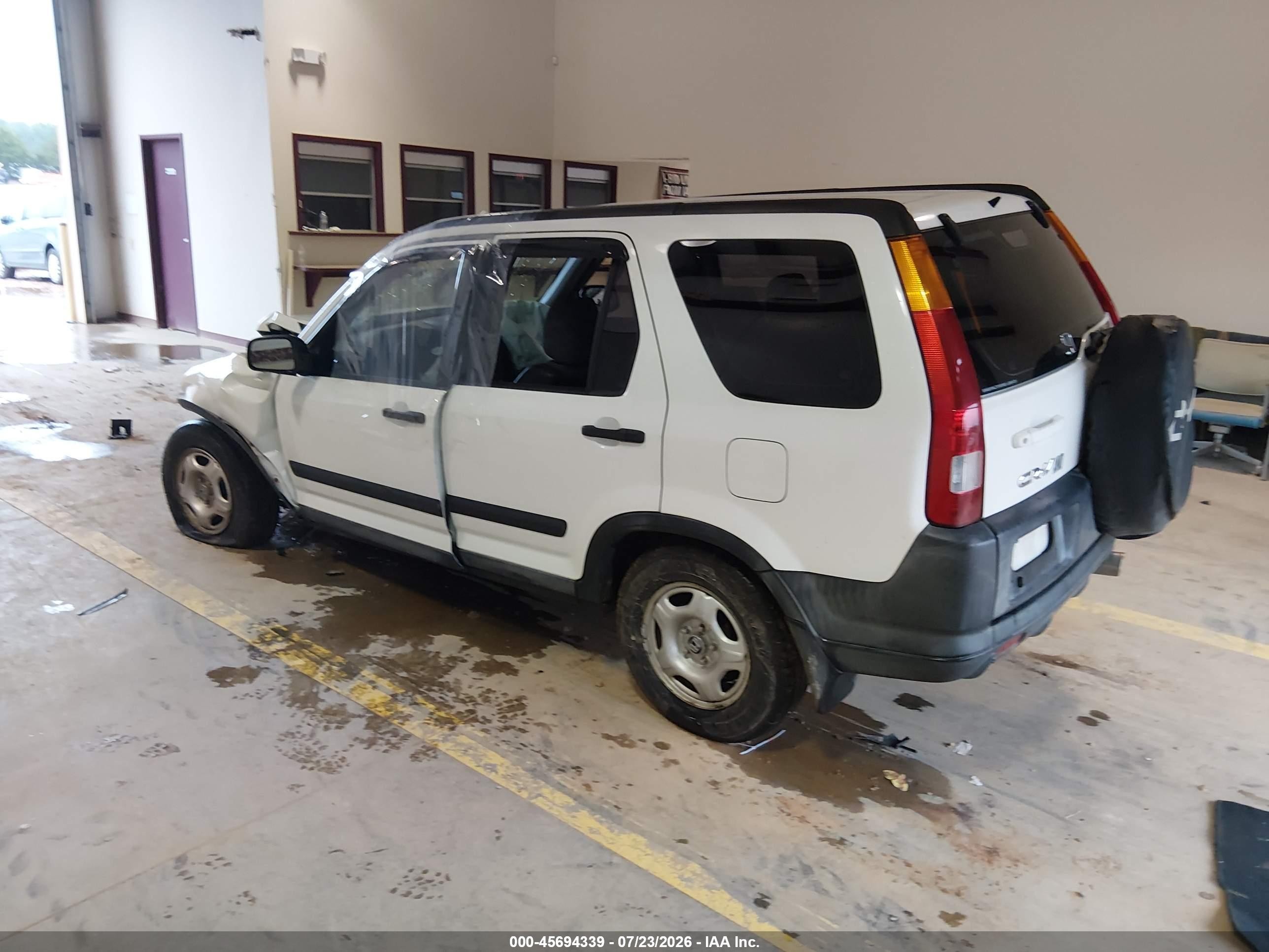 2003 Honda Cr-v Lx White vin: SHSRD78413U125485