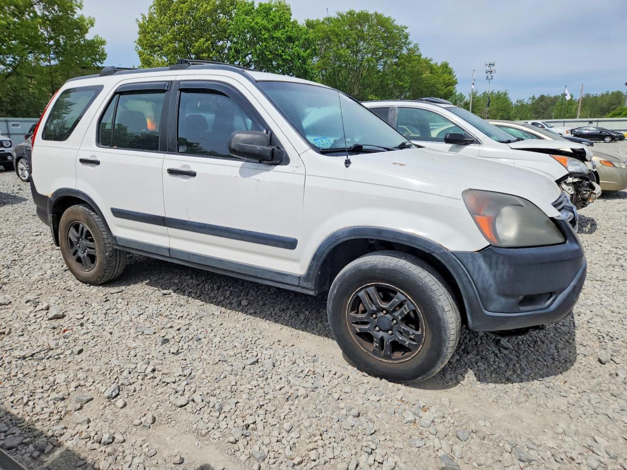 2004 Honda Cr-v Lx White vin: SHSRD78414U215995