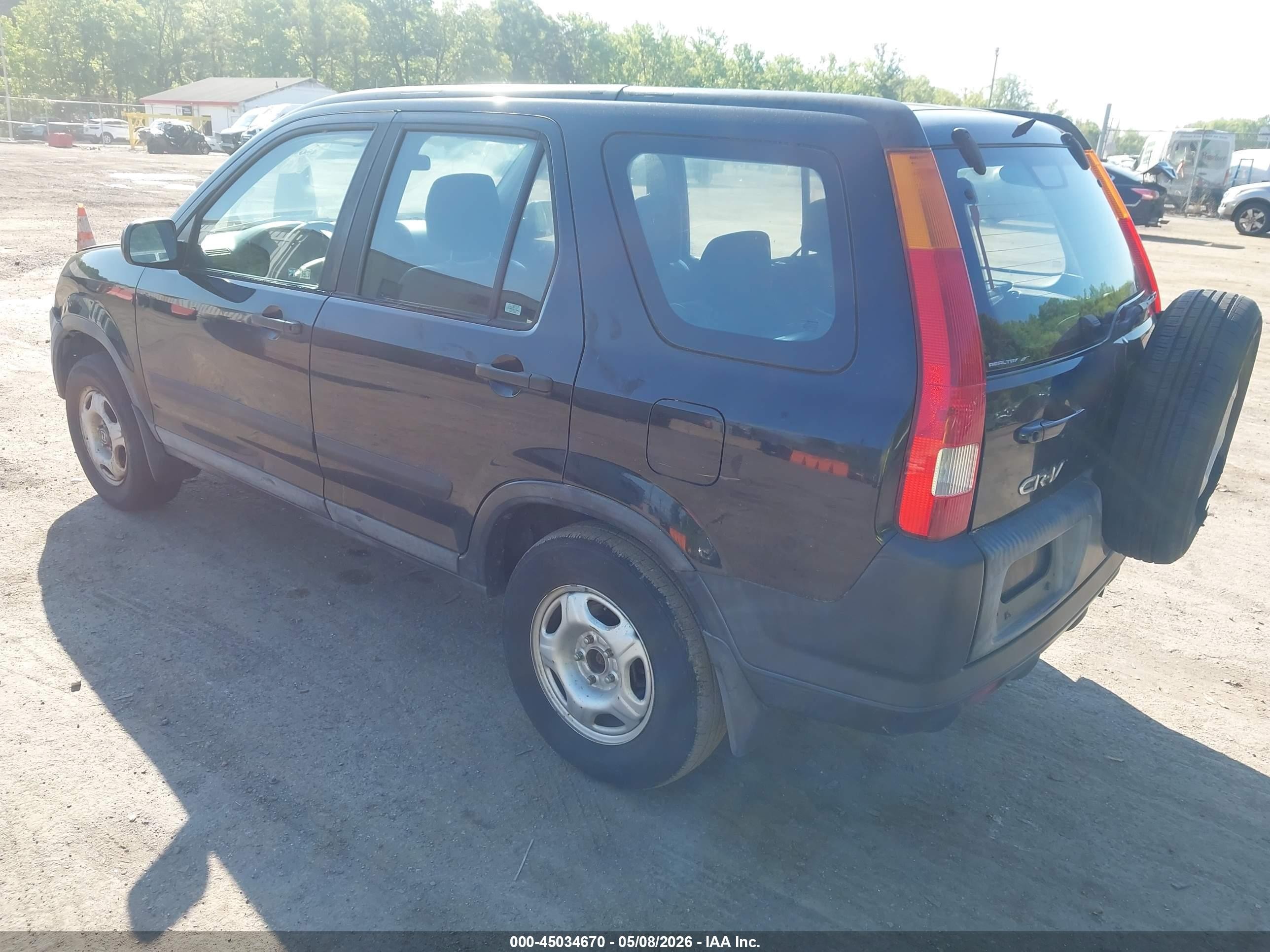 2004 Honda Cr-v Lx Black vin: SHSRD78414U232005