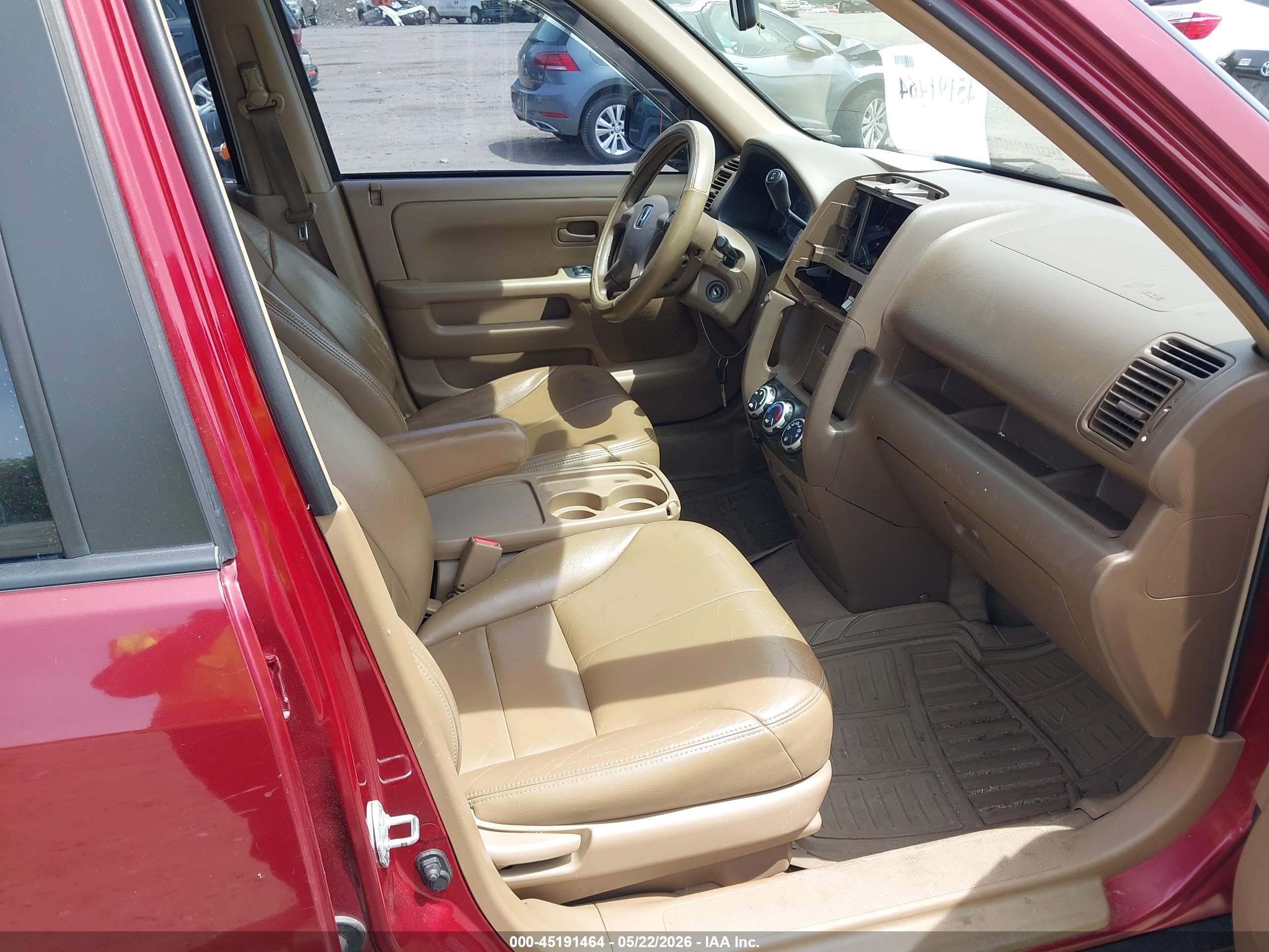 2004 Honda Cr-v Lx Red vin: SHSRD78414U240833