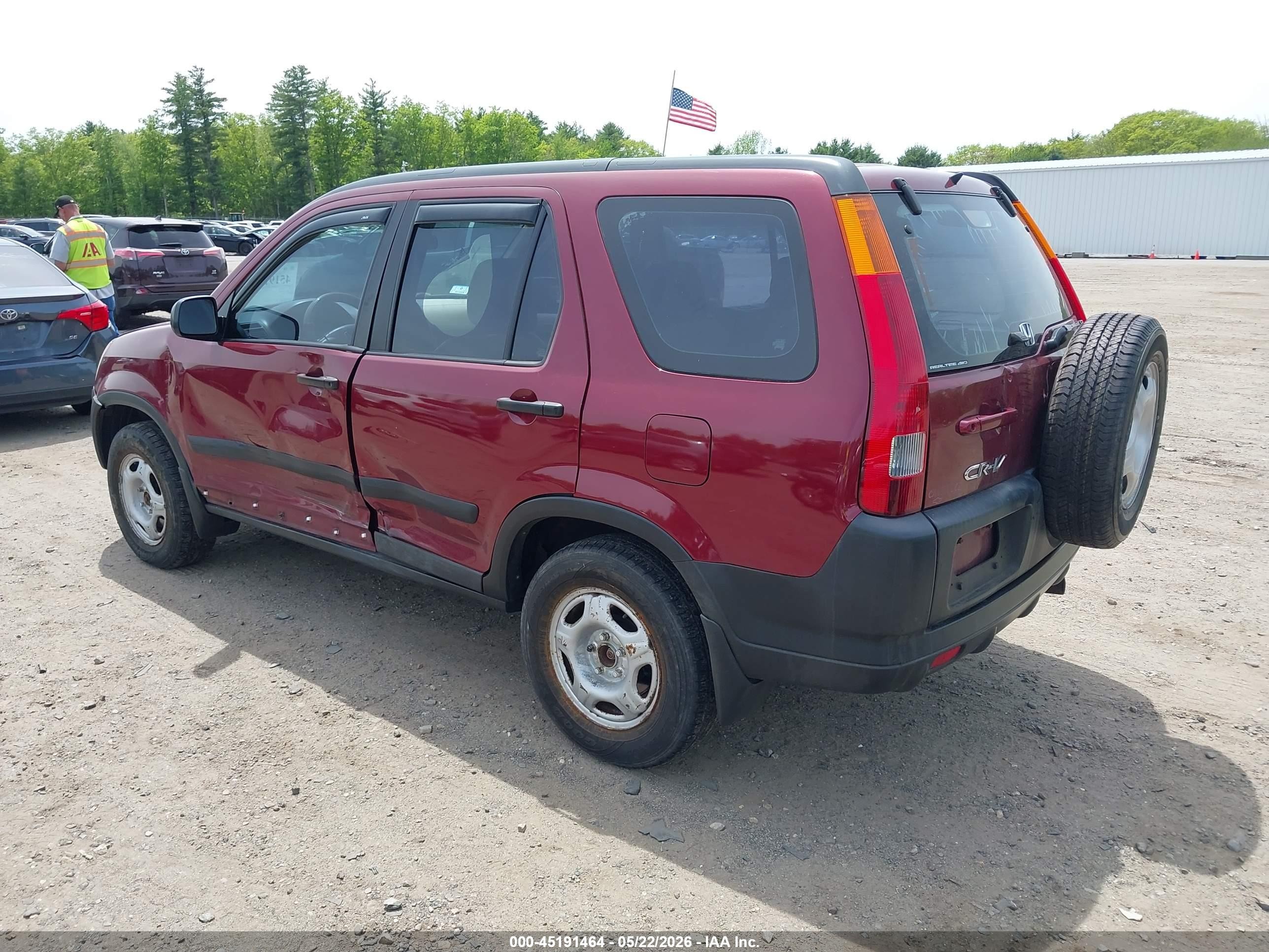 2004 Honda Cr-v Lx Red vin: SHSRD78414U240833