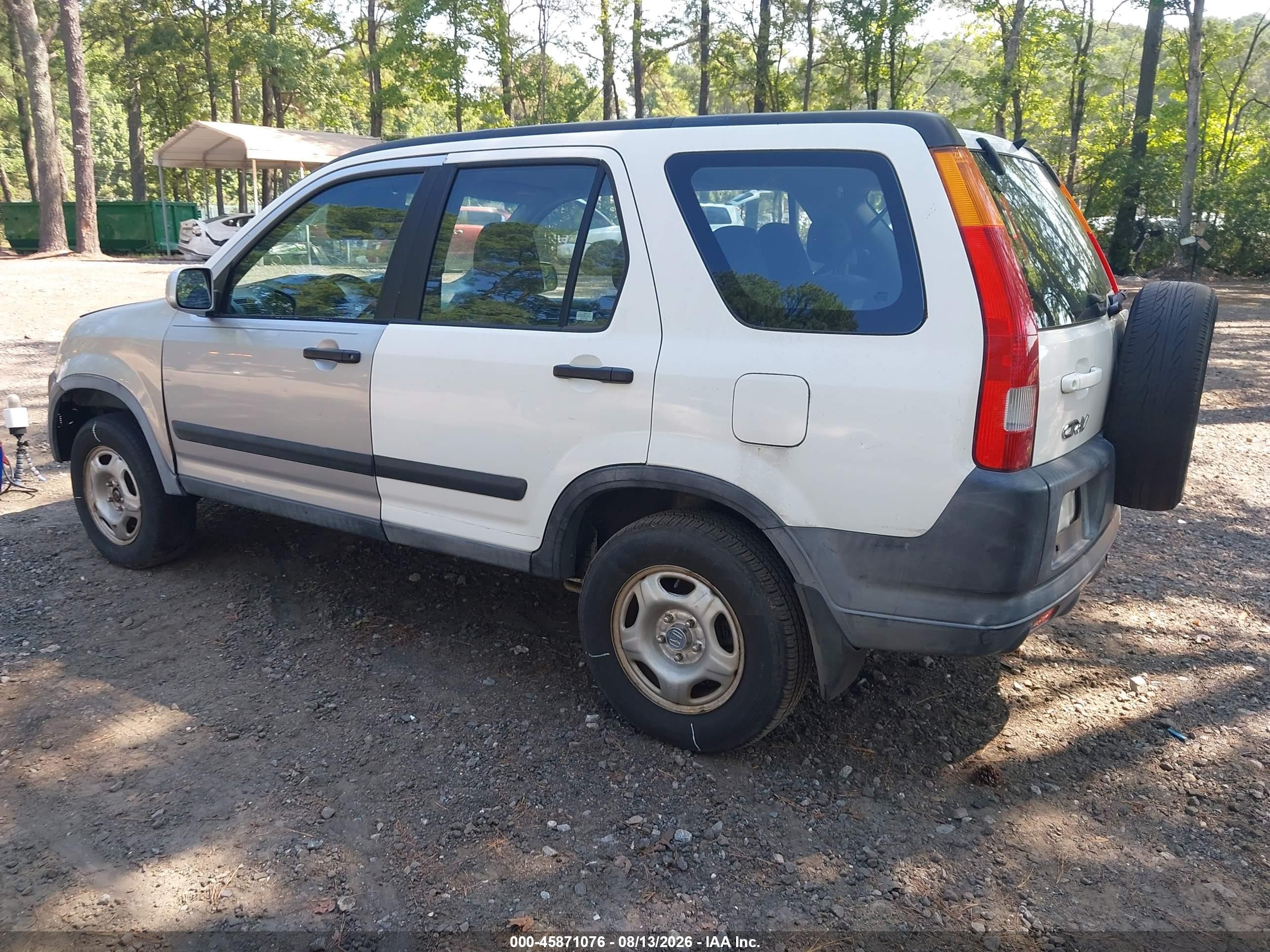 2003 Honda Cr-v Lx White vin: SHSRD78423U149942