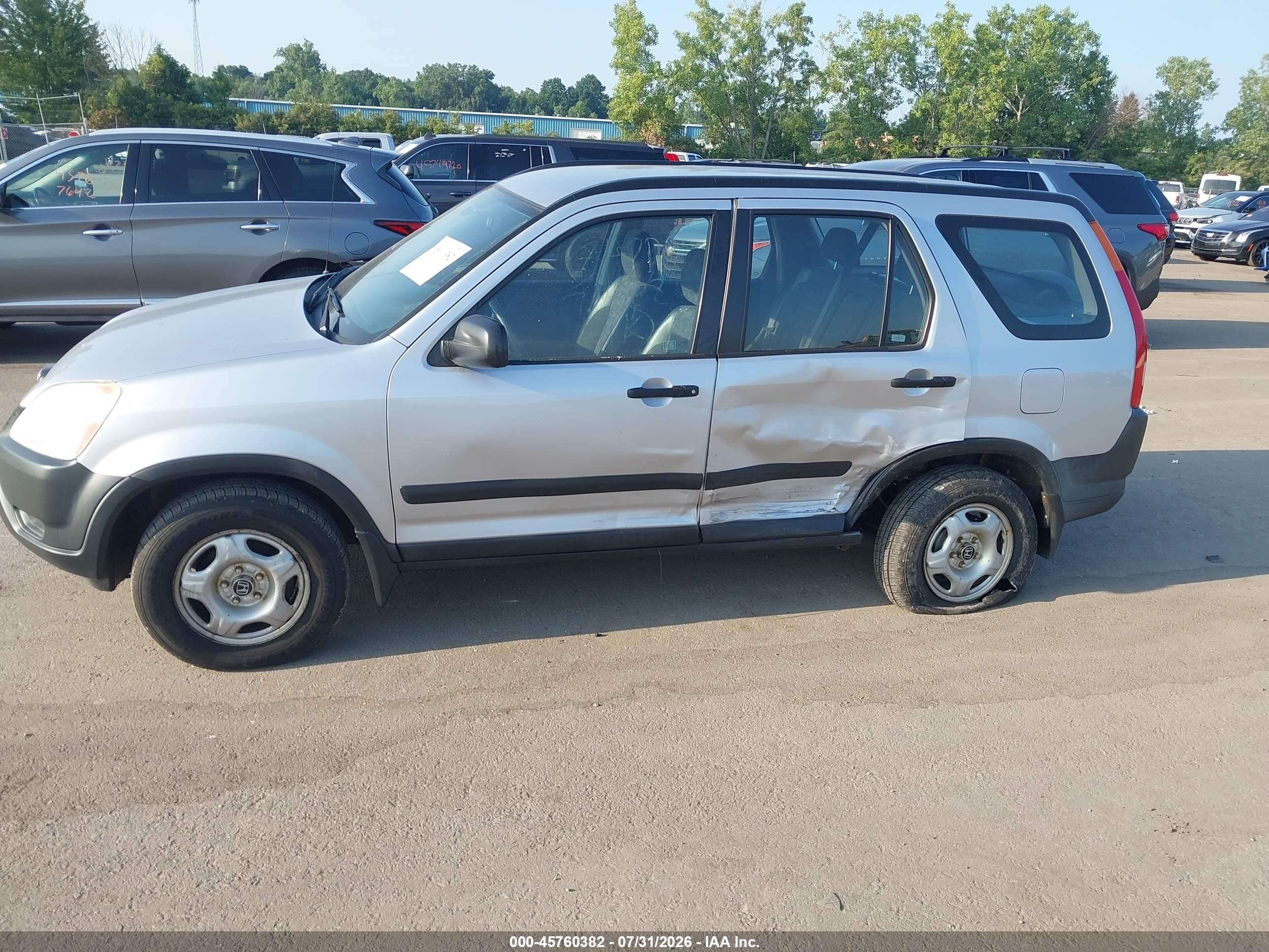 2003 Honda Cr-v Lx Silver vin: SHSRD78423U150881