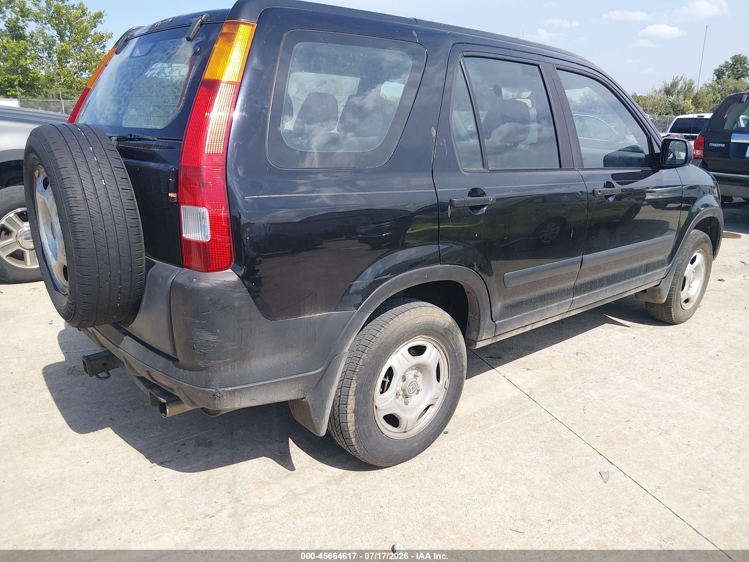 2004 Honda Cr-v Lx Black vin: SHSRD78424U246771