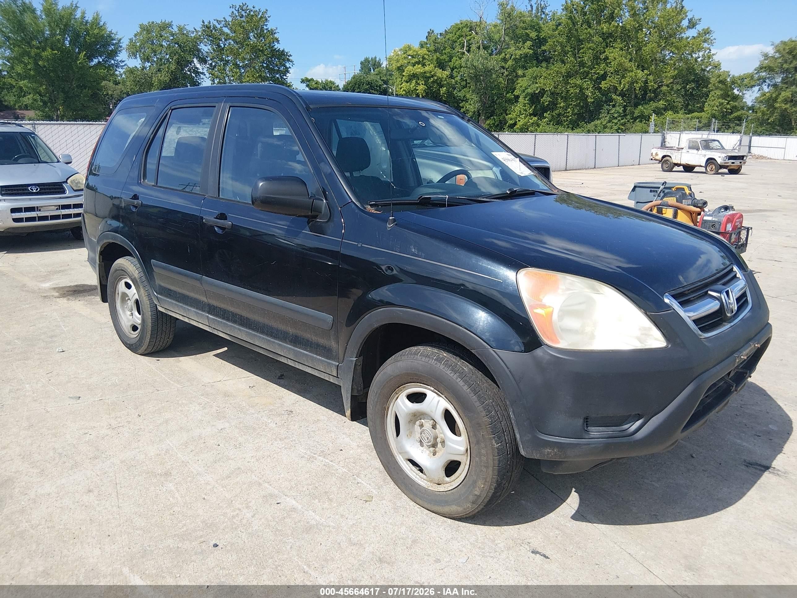 2004 Honda Cr-v Lx Black vin: SHSRD78424U246771