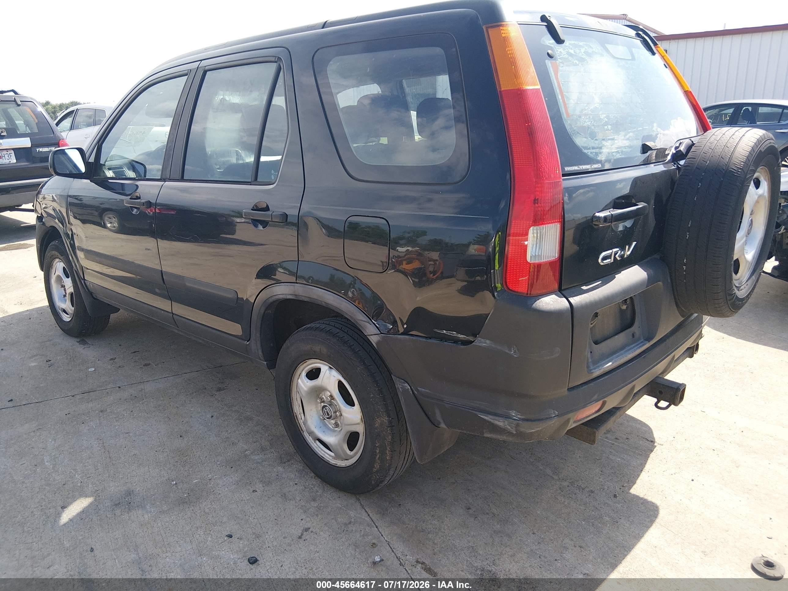 2004 Honda Cr-v Lx Black vin: SHSRD78424U246771