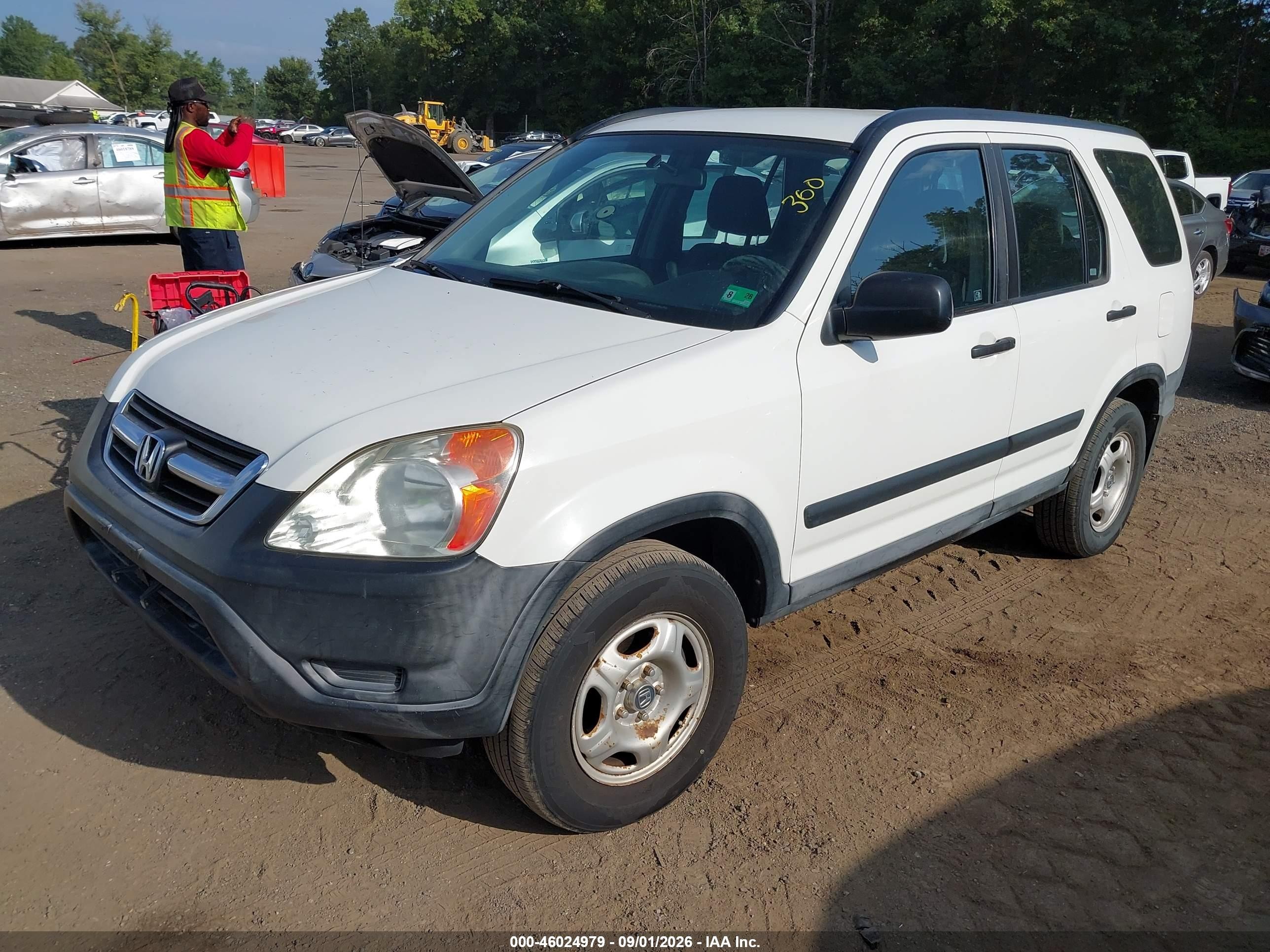 2004 Honda Cr-v Lx White vin: SHSRD78434U249761