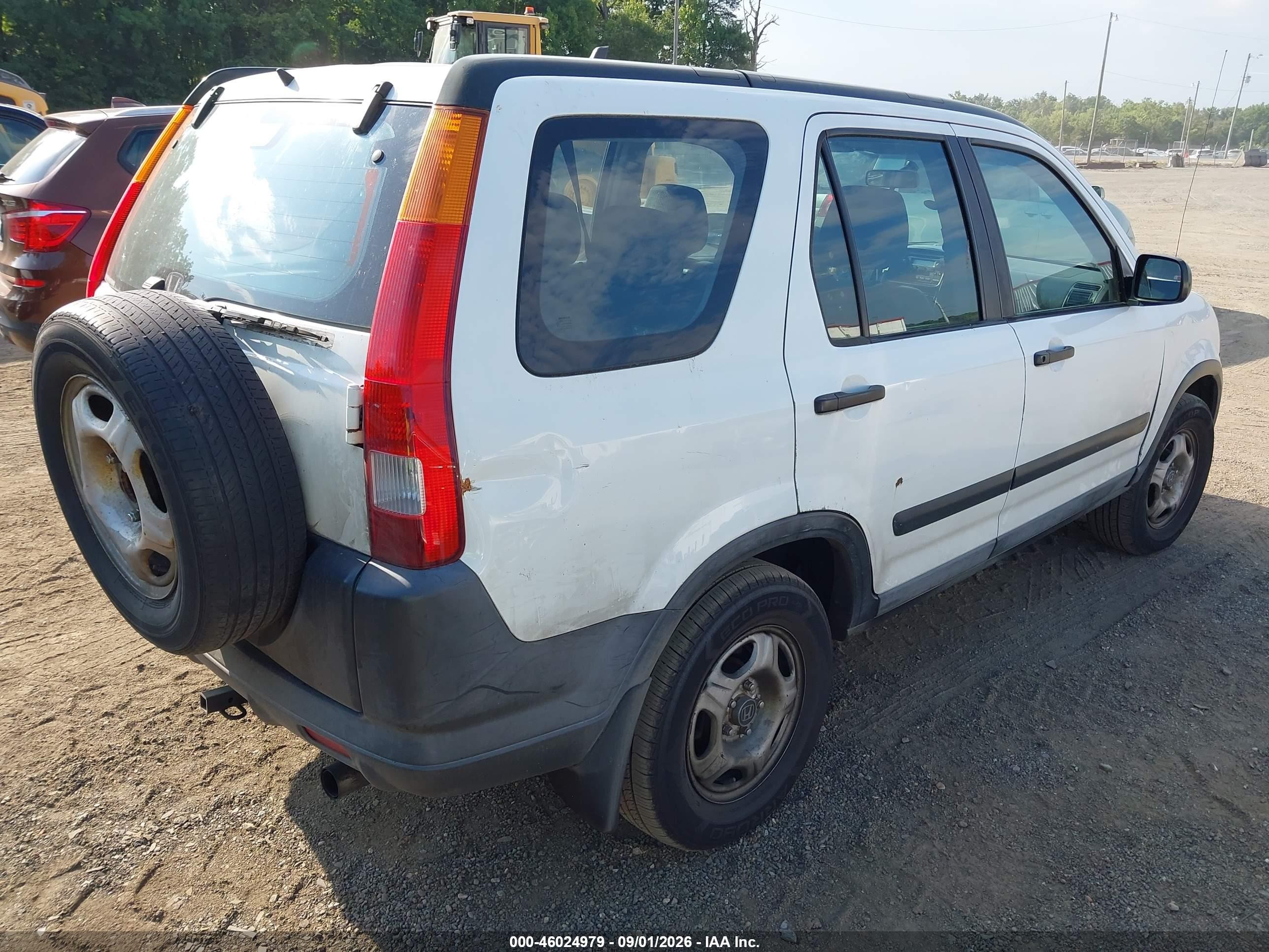 2004 Honda Cr-v Lx White vin: SHSRD78434U249761
