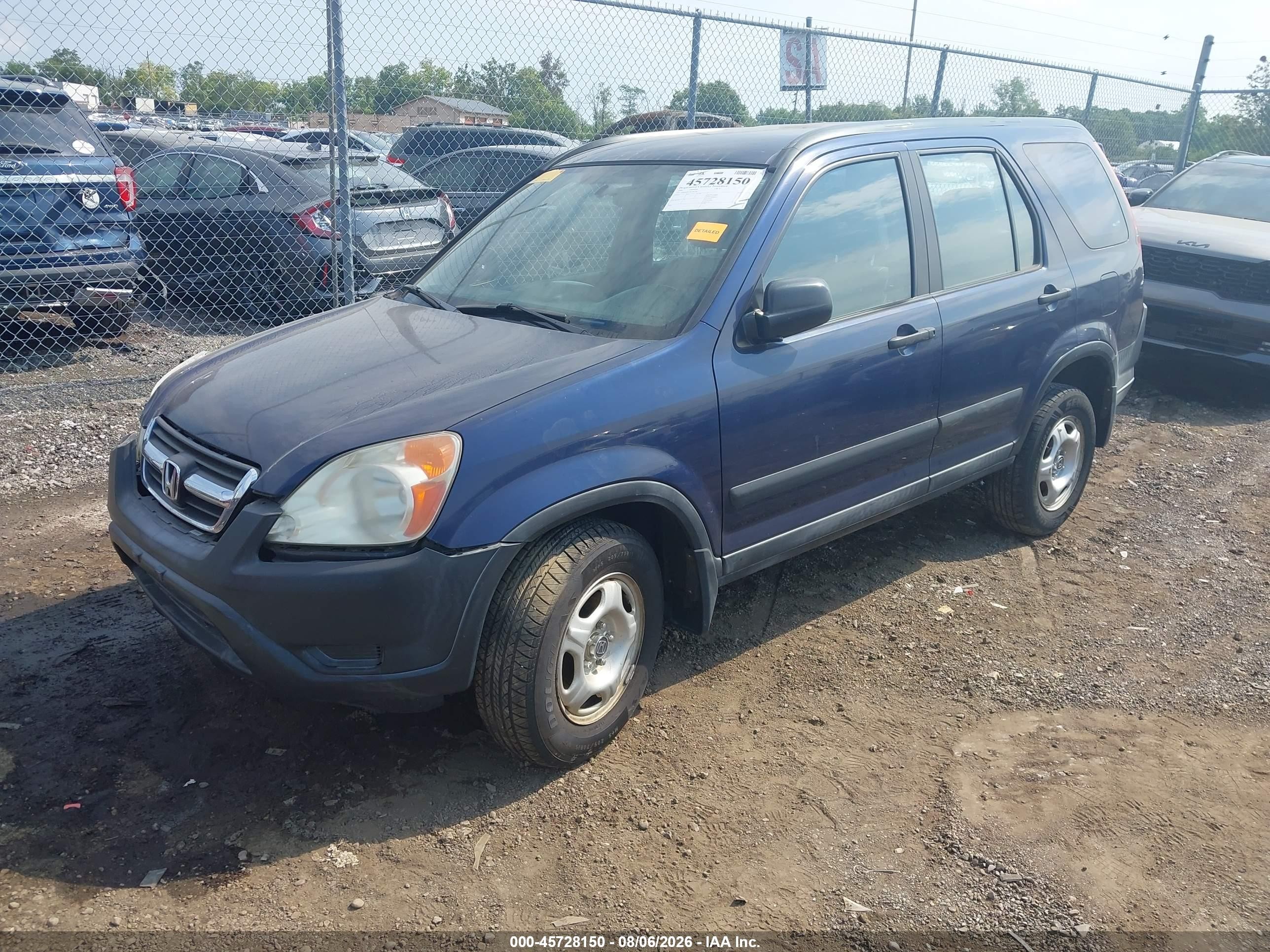 2004 Honda Cr-v Lx Синий vin: SHSRD78444U206790