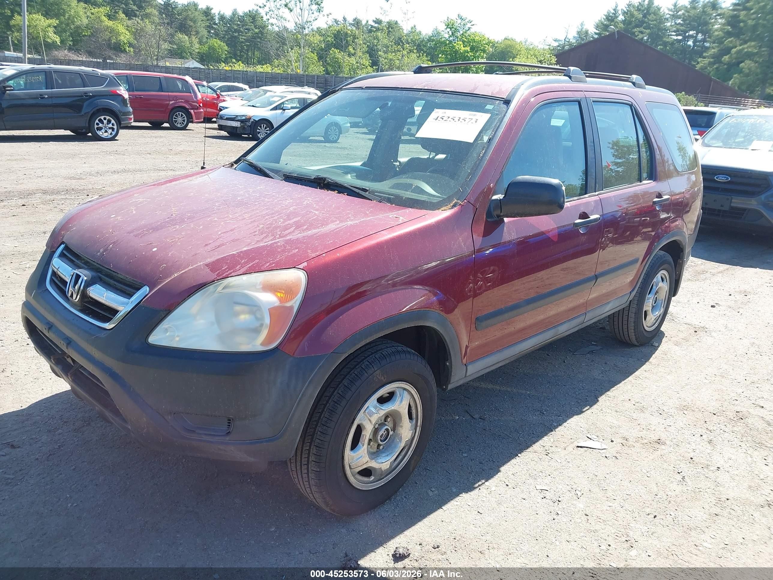 2004 Honda Cr-v Lx Красный vin: SHSRD78454U235568