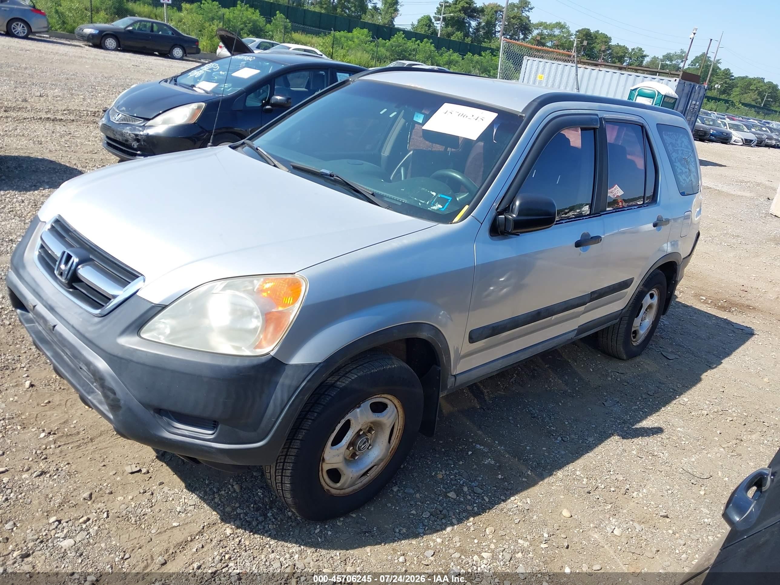 2003 Honda Cr-v Lx Silver vin: SHSRD78463U117396