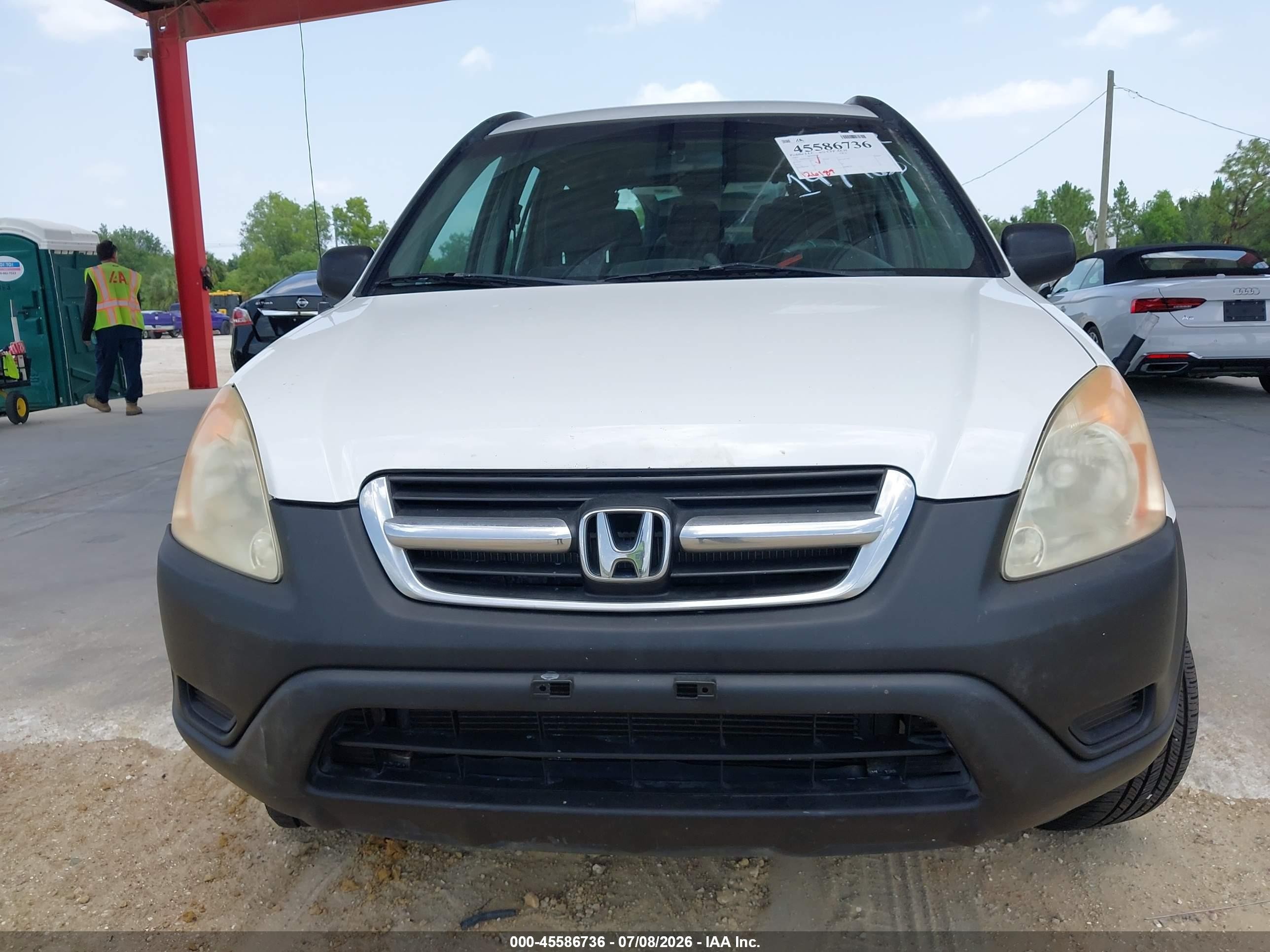 2003 Honda Cr-v Lx White vin: SHSRD78463U157641