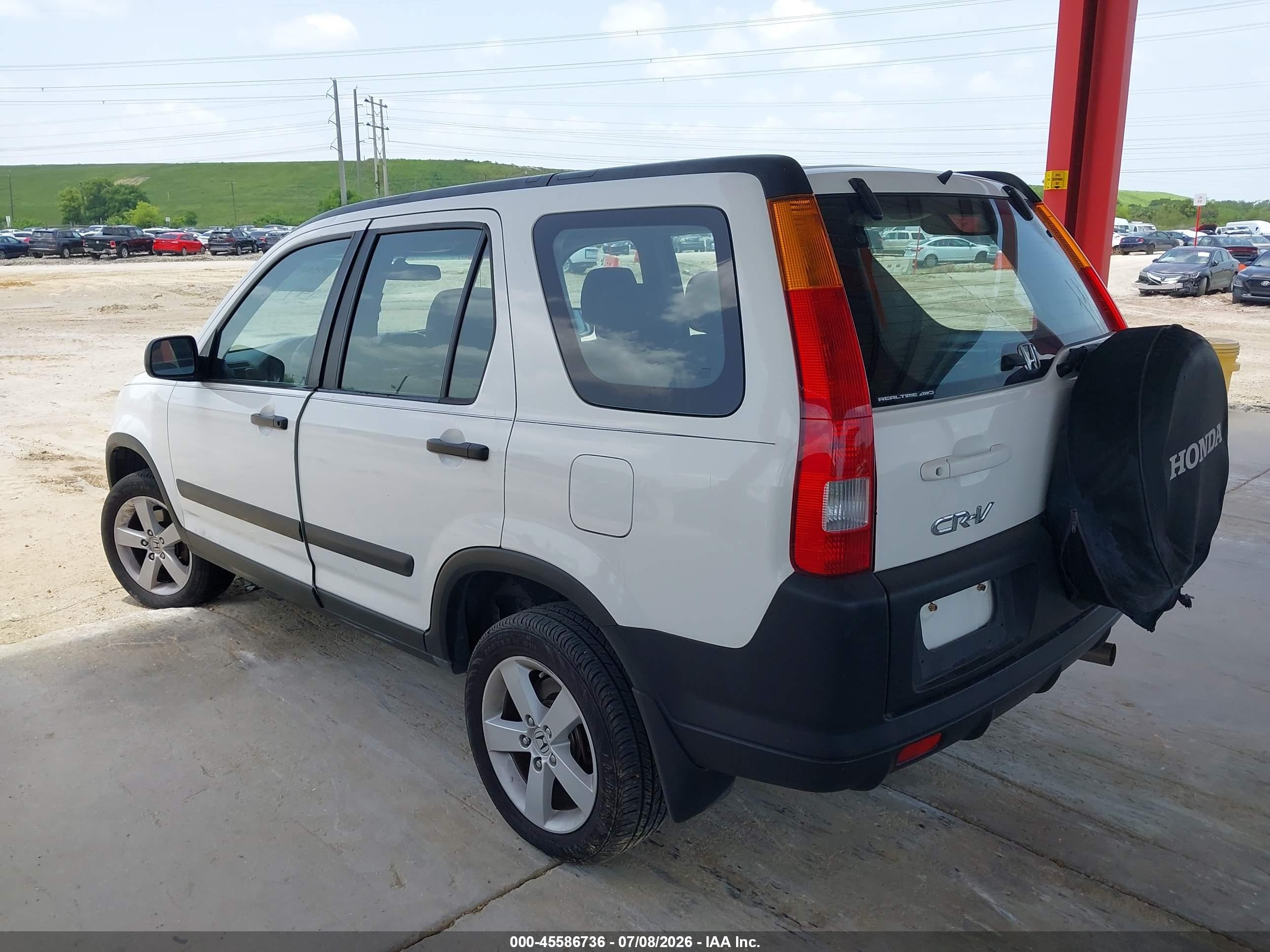 2003 Honda Cr-v Lx White vin: SHSRD78463U157641