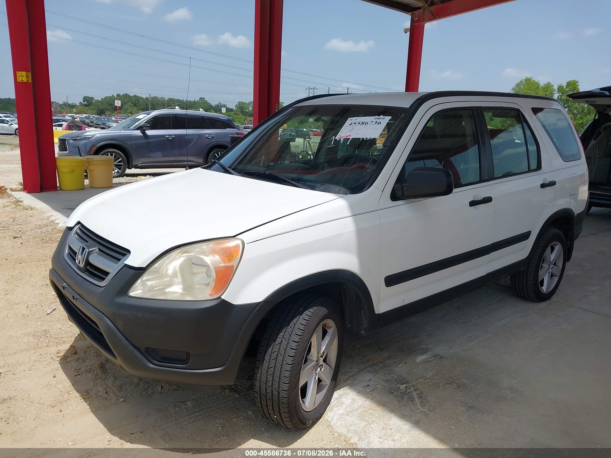 2003 Honda Cr-v Lx White vin: SHSRD78463U157641