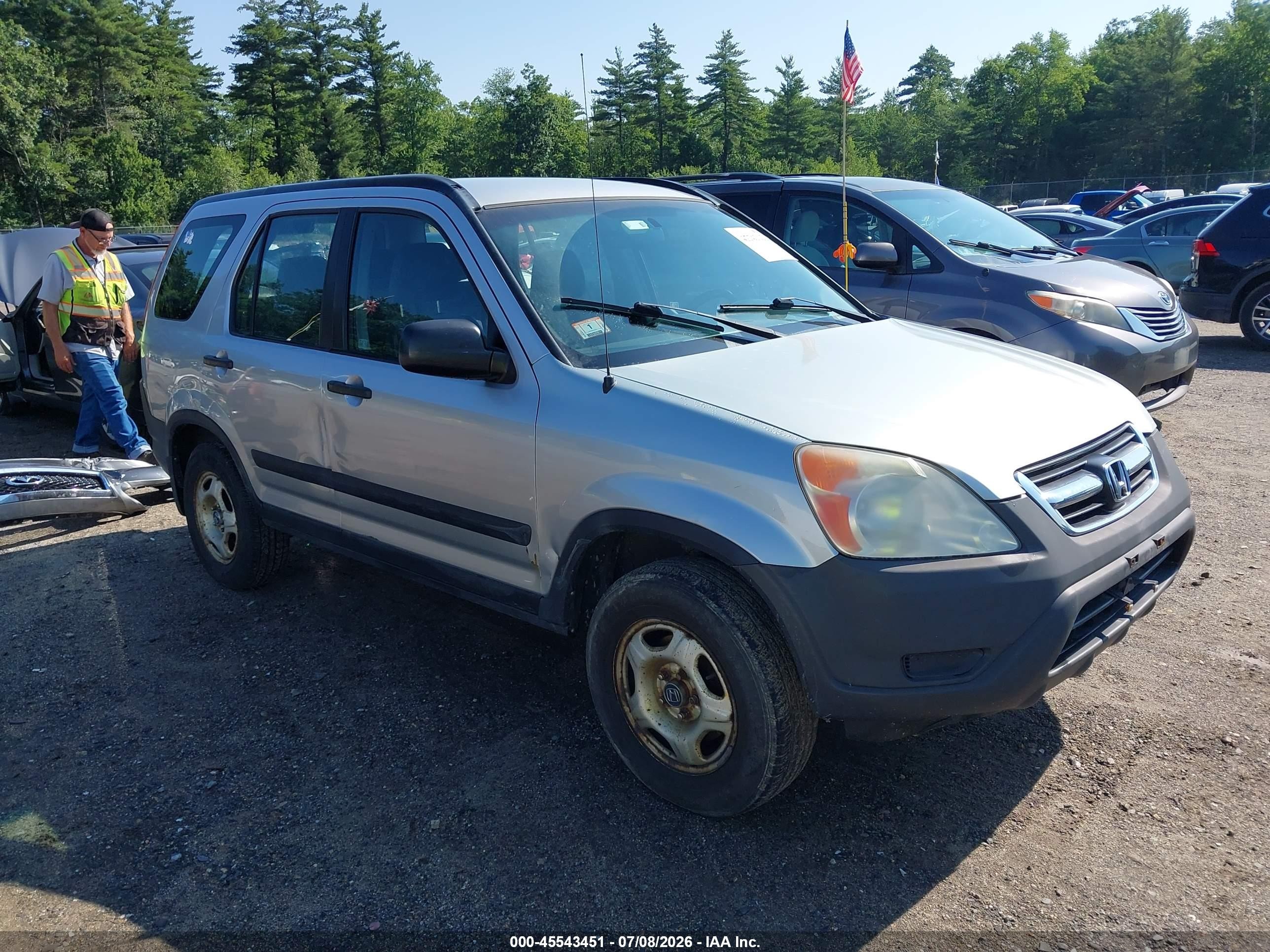 2002 Honda Cr-v Lx Silver vin: SHSRD78472U008363